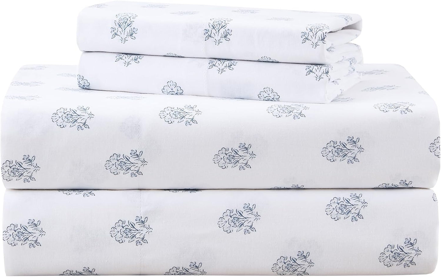 Comfort Spaces 100% Cotton King Sheets Set for All Seasons