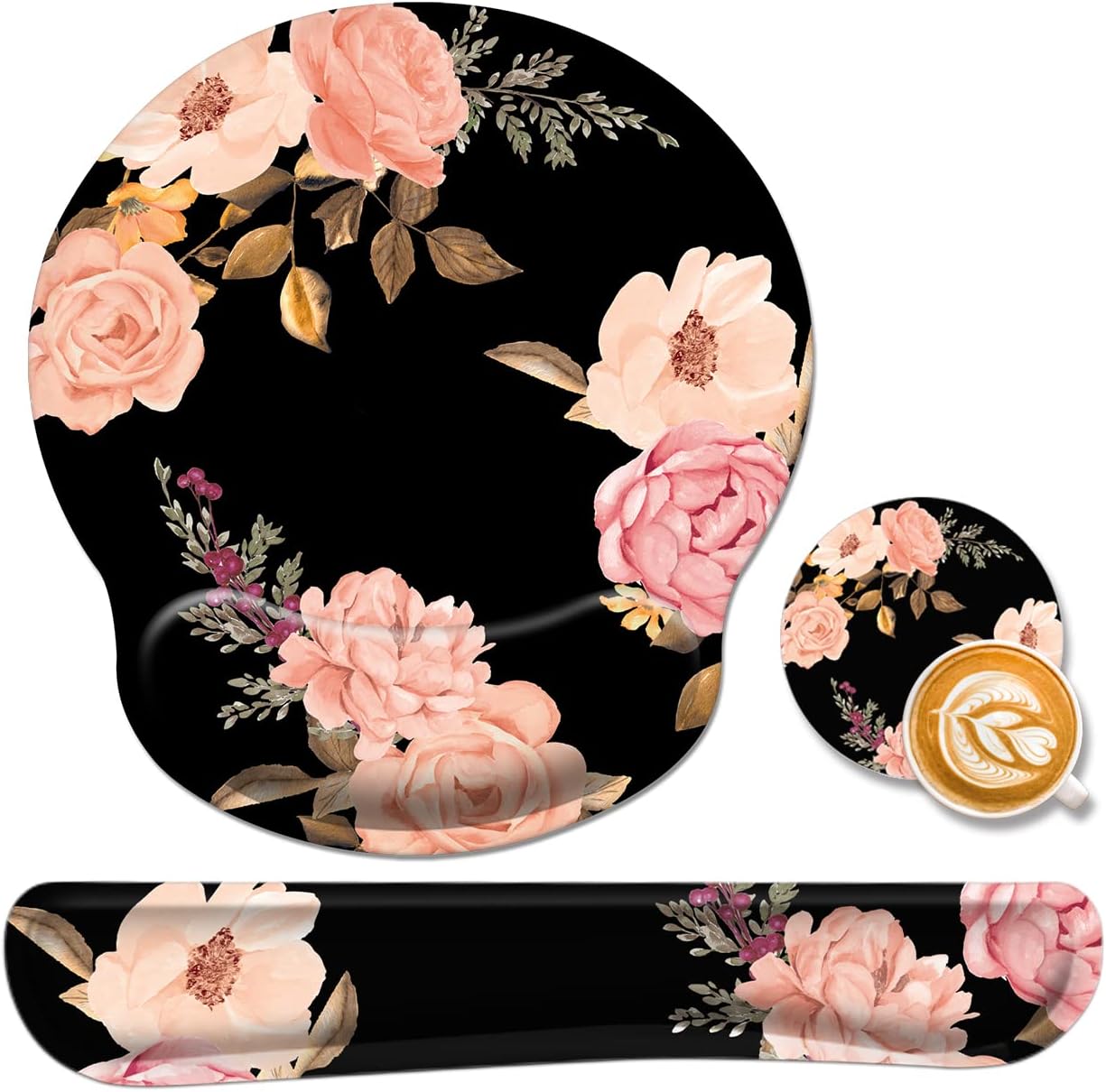 Pemlari Ergonomic Mouse Pad & Wrist Rest Set - Pain Relief & Comfort