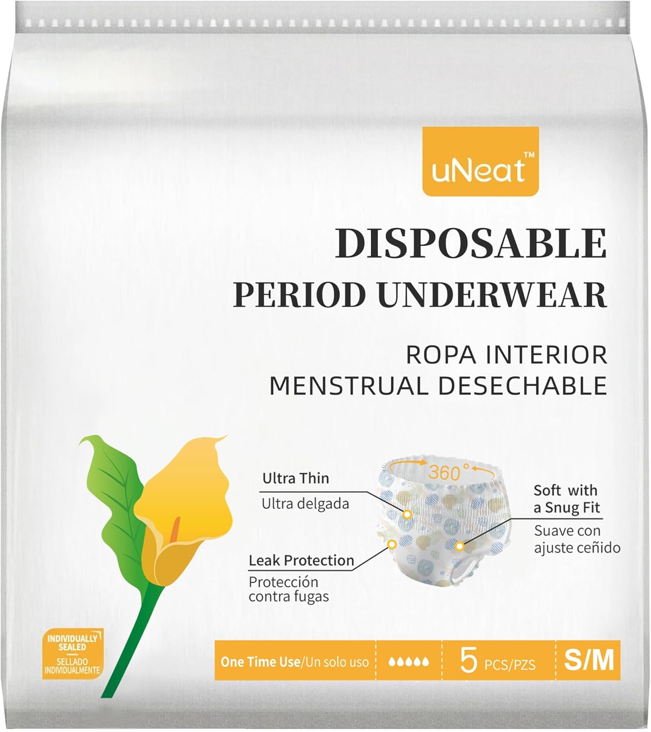 uNeat Ultra Thin Period Underwear - Overnight Heavy Absorbency