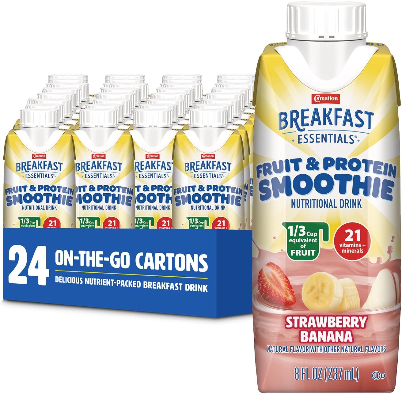Carnation Breakfast Essentials Strawberry Banana Smoothie Pack