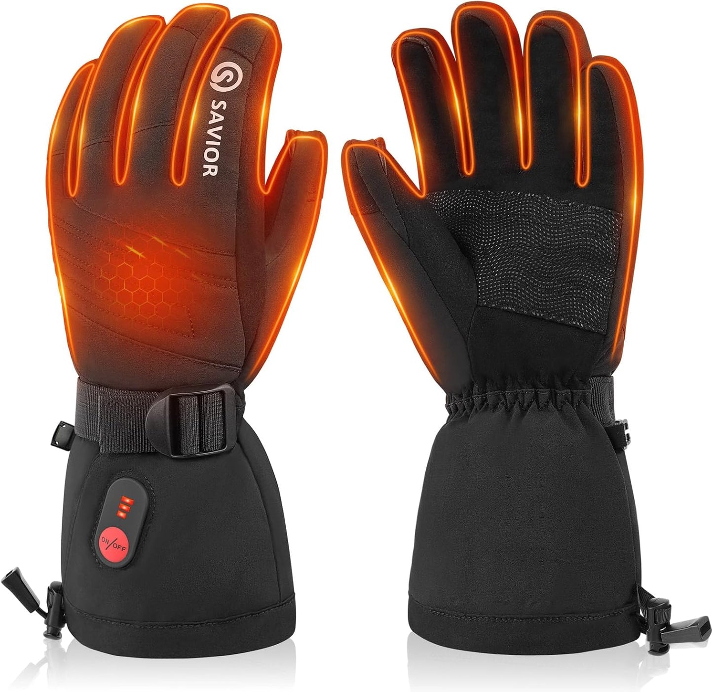 Savior Heat Heated Ski Gloves: 6h Warmth, 7.4V Battery