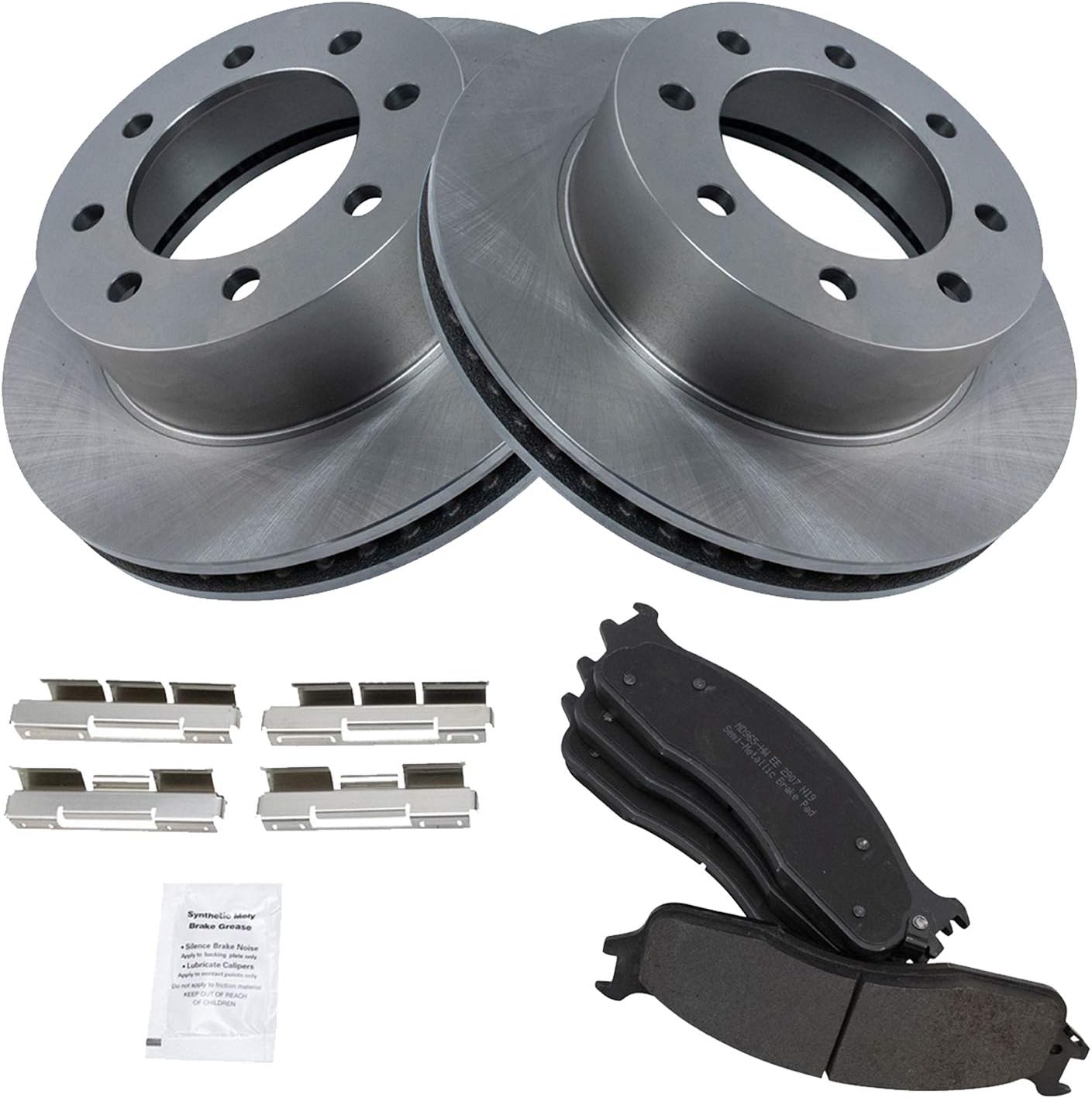 TRQ Front Brake Pad & Rotor Kit for Dodge Ram 1500 2500 3500