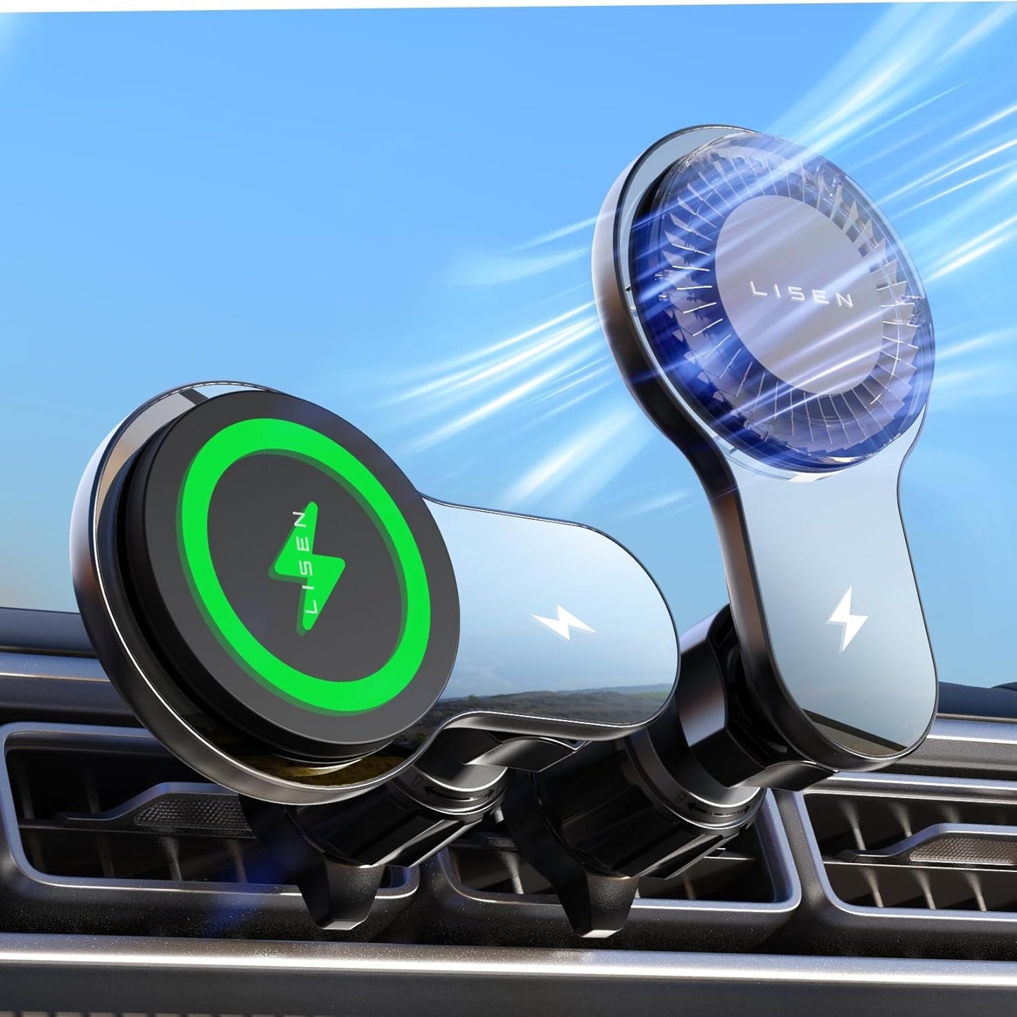 LISEN 15W Magsafe Car Mount: Wireless Charging on the Go