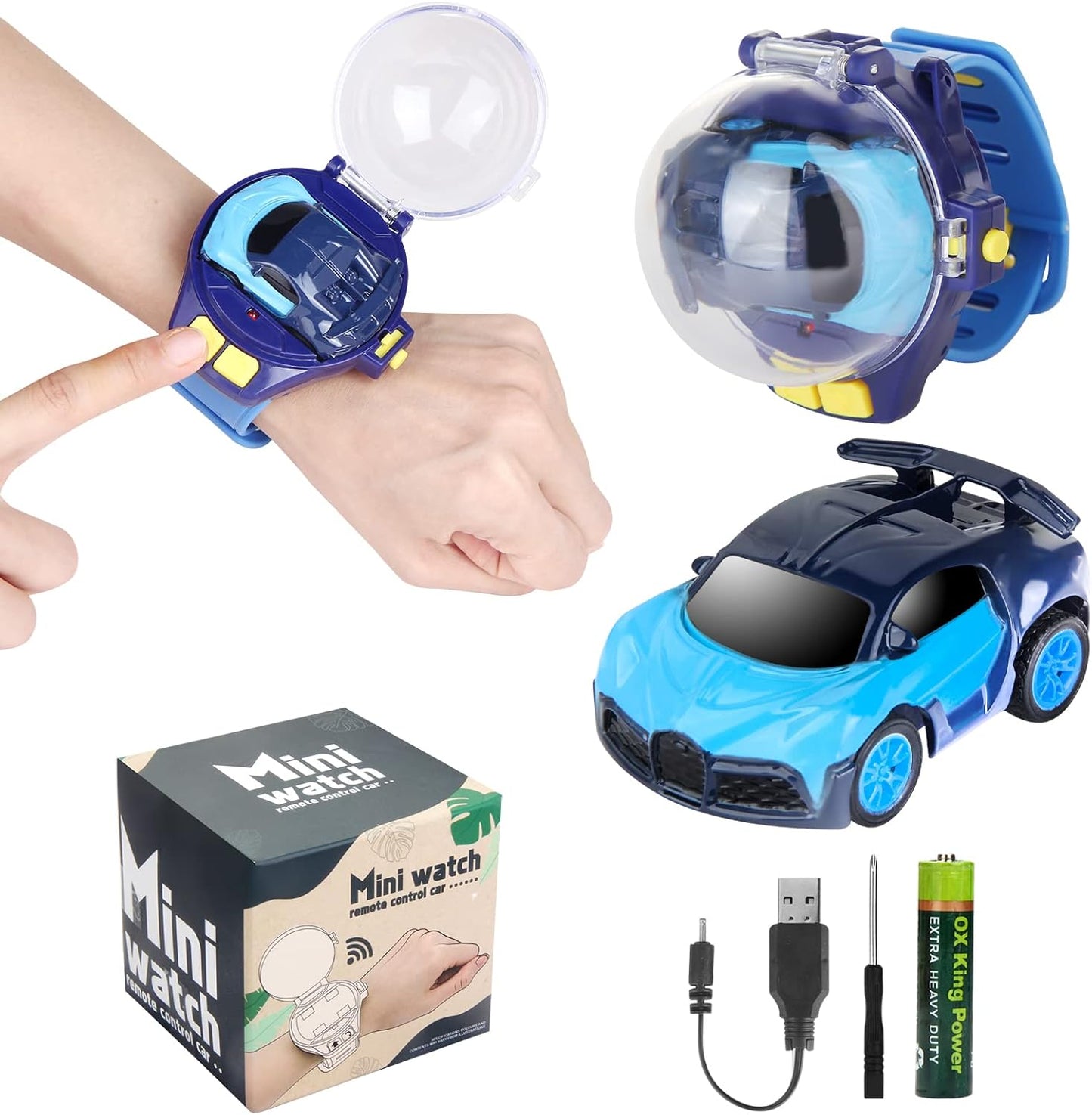 Interactive RC Car Watch Toy - Mini Racing Fun!