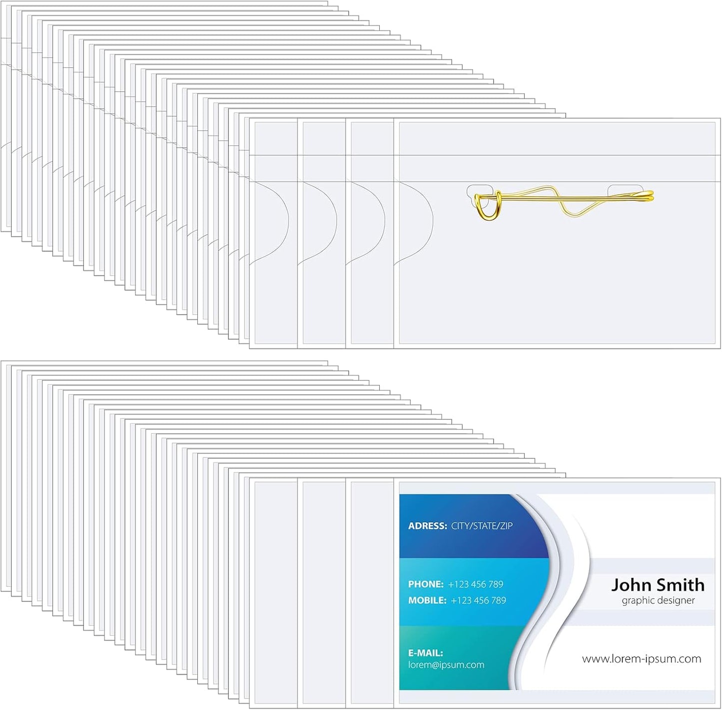 Eaasty 200 Pcs Name Tags with Pins for Events and Meetings