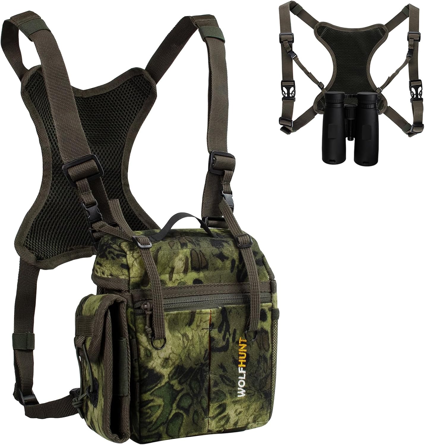 Binoculars Harness Chest Pack with Rangefinder Pouch for Hunters