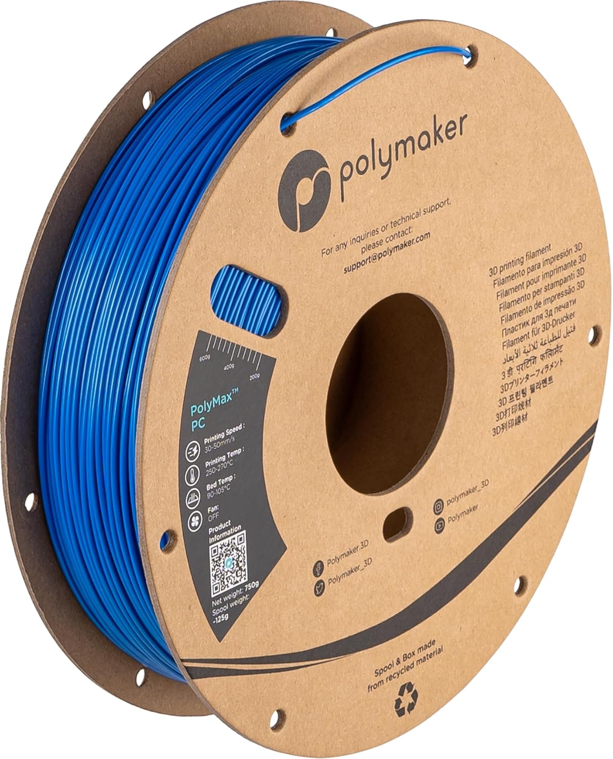 Polymaker Polymax Tough PC Filament 1.75mm for 3D Printing