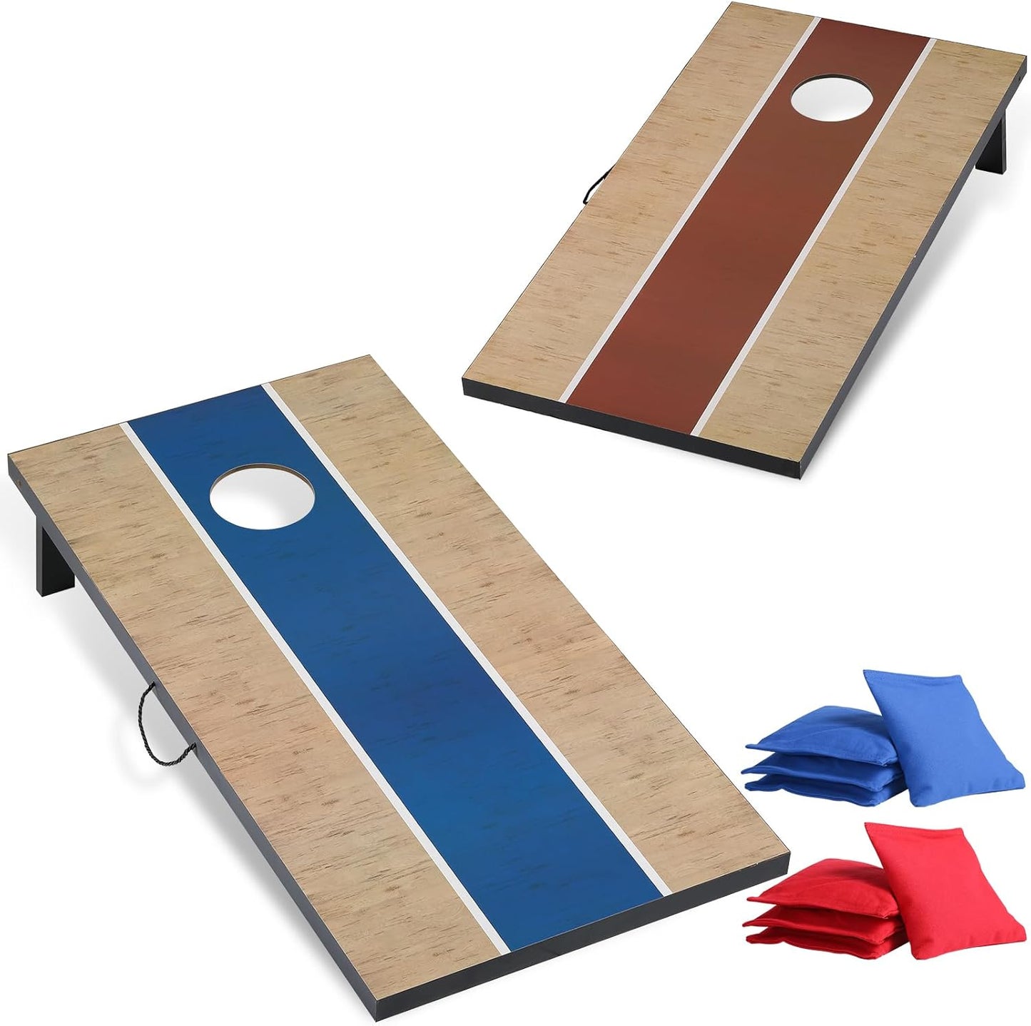 Cornhole Sets 4 x 2 ft with 8 Bean Bags for Outdoor Fun