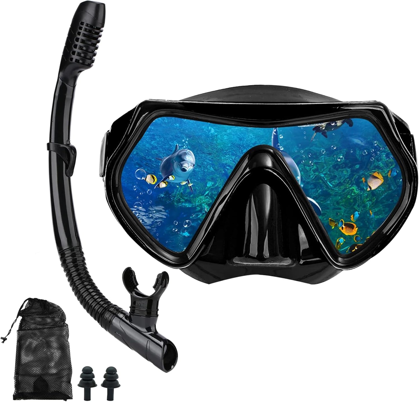 DIPUKI Full Dry Snorkel Set - Dive, Snorkel & Swim with Ease!