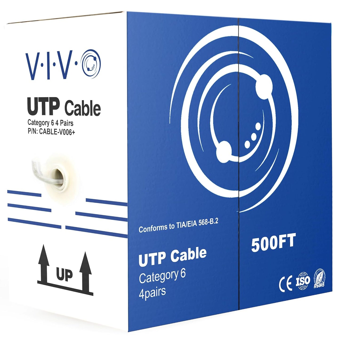 VIVO 500ft Bulk Cat6 Wire for Reliable Ethernet Connections