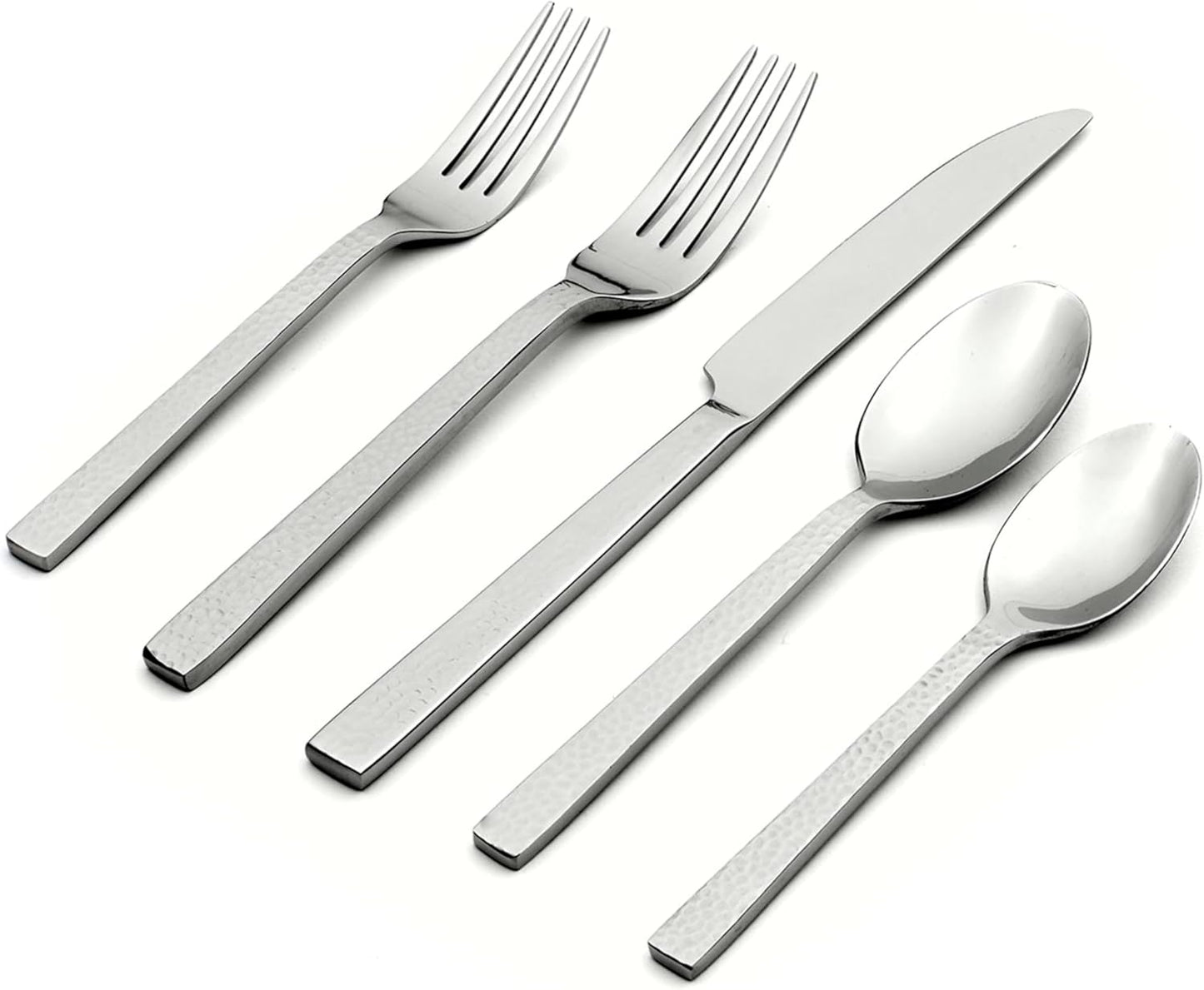 Oneida Chefs Table Hammered 45 Piece Flatware Set for 8