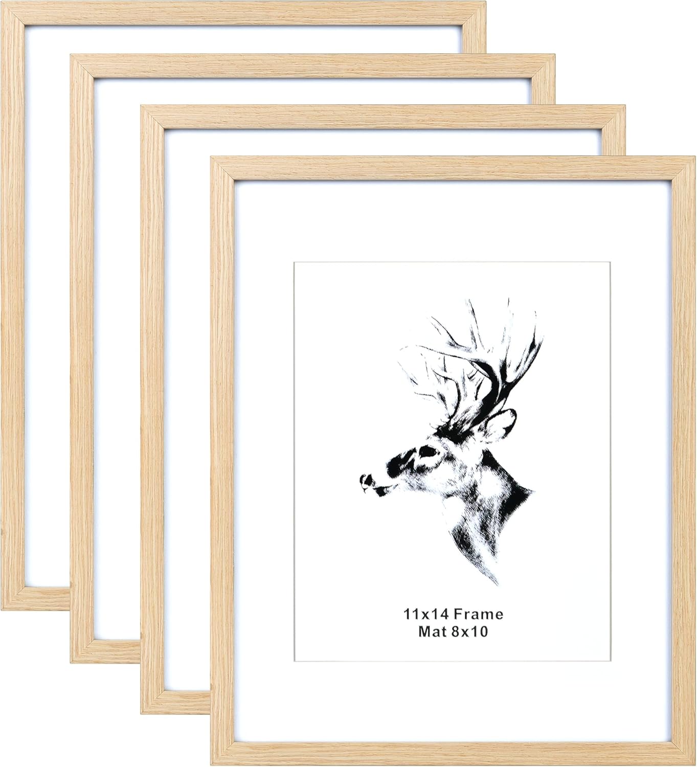 Yaetm 11x14 Wood Picture Frame Set of 4 for 8x10 Photos