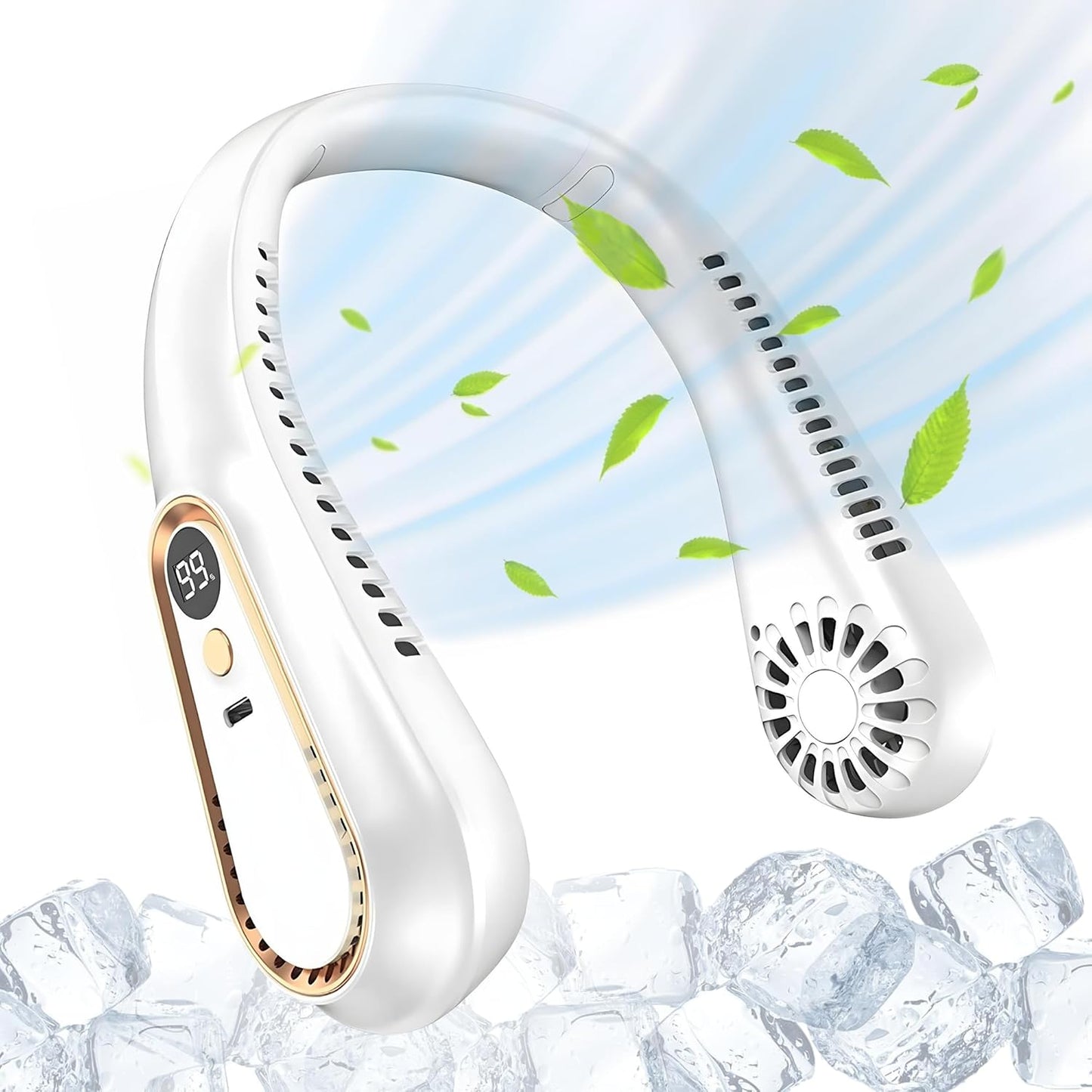 USB Rechargeable Neck Fan - Stay Cool Anywhere!