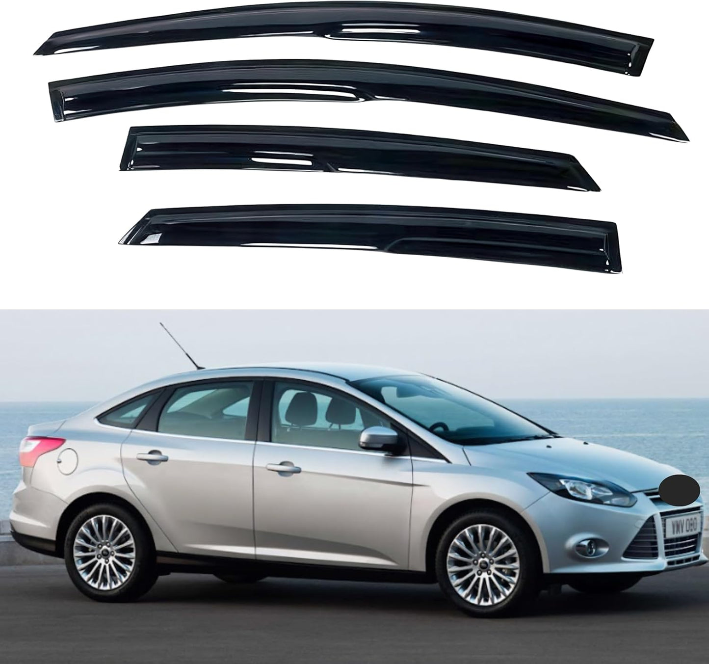 IG Window Visor for Ford Focus Sedan 2008-2011 - Durable Rain Guard
