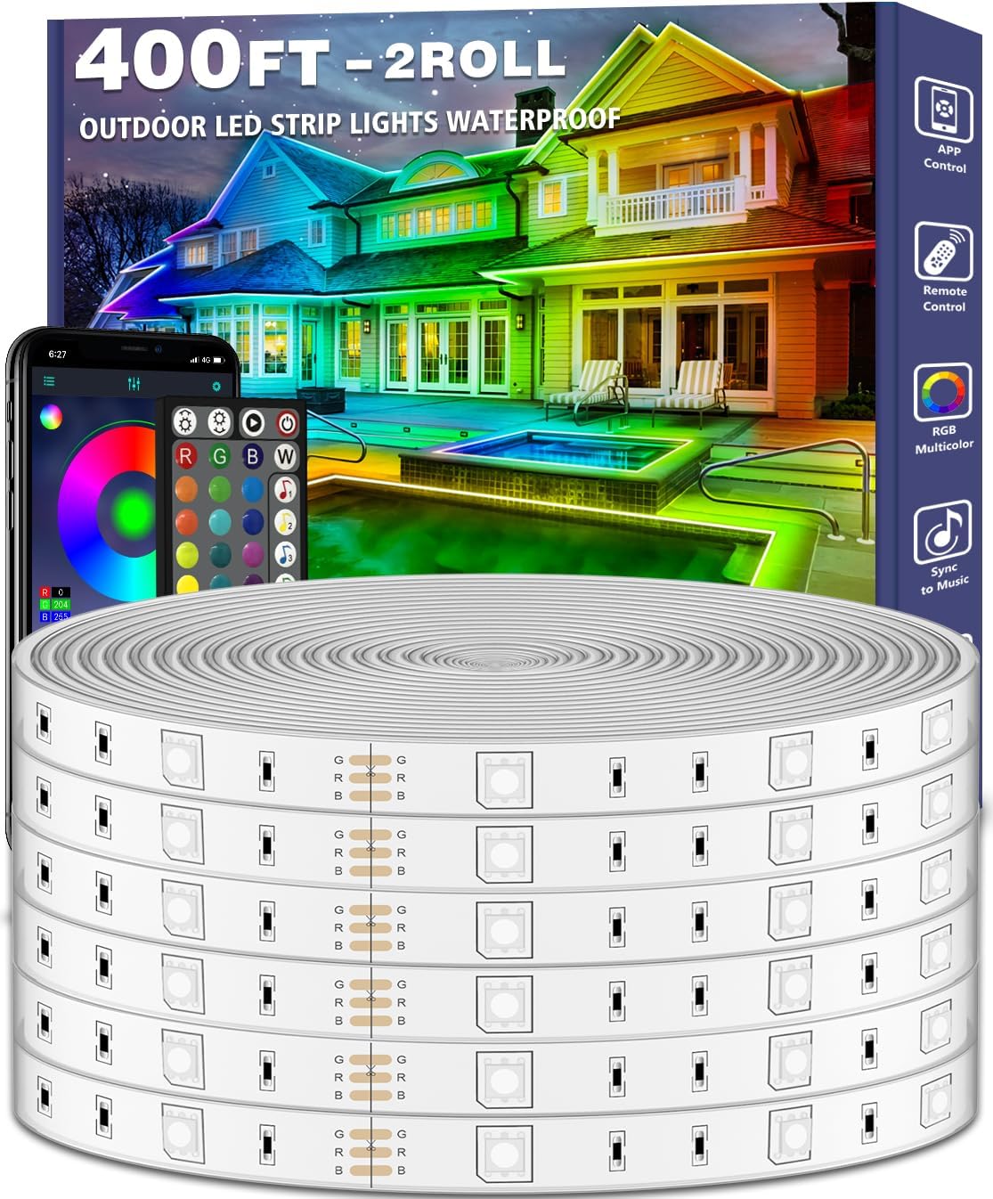400ft Outdoor LED Strip Lights Waterproof for Any Occasion