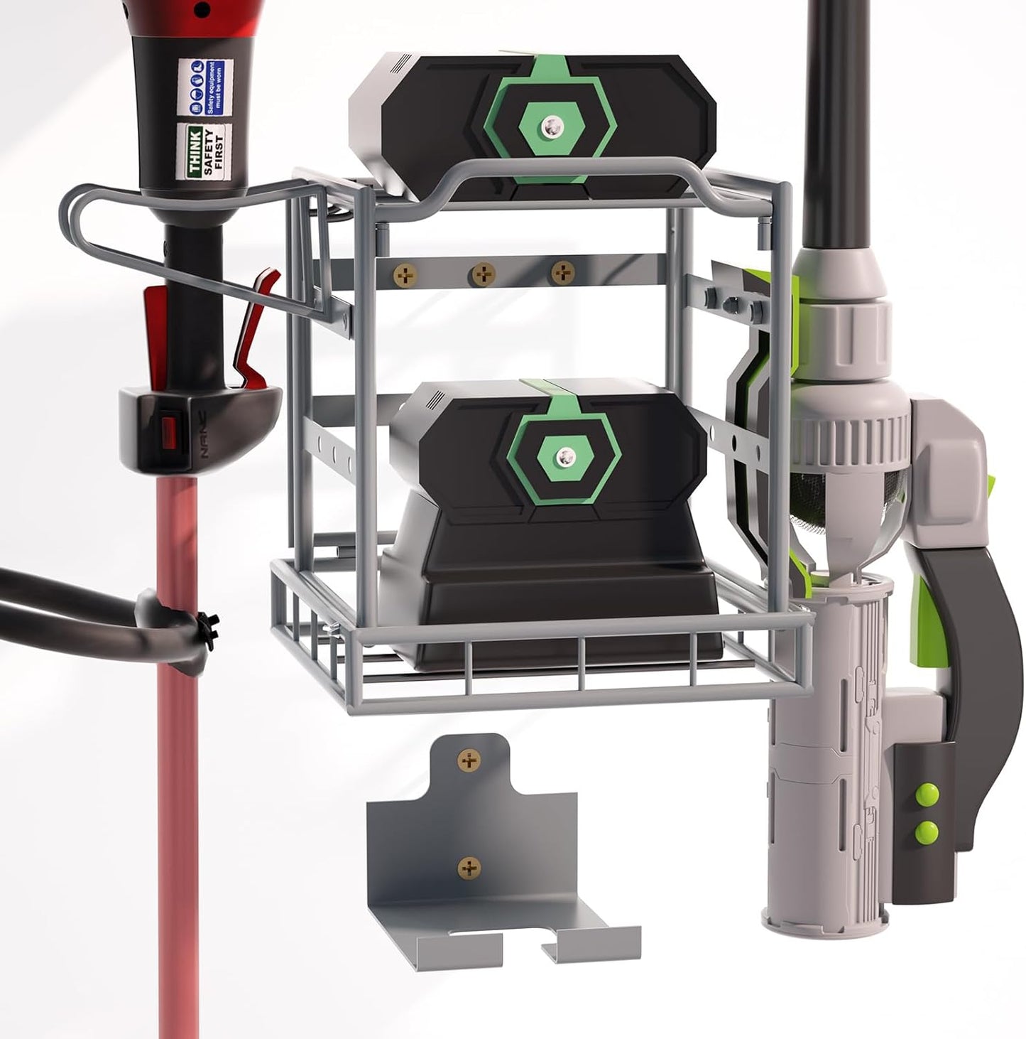 Wall-Mounted Power Tool Organizer - Declutter Your Garage!