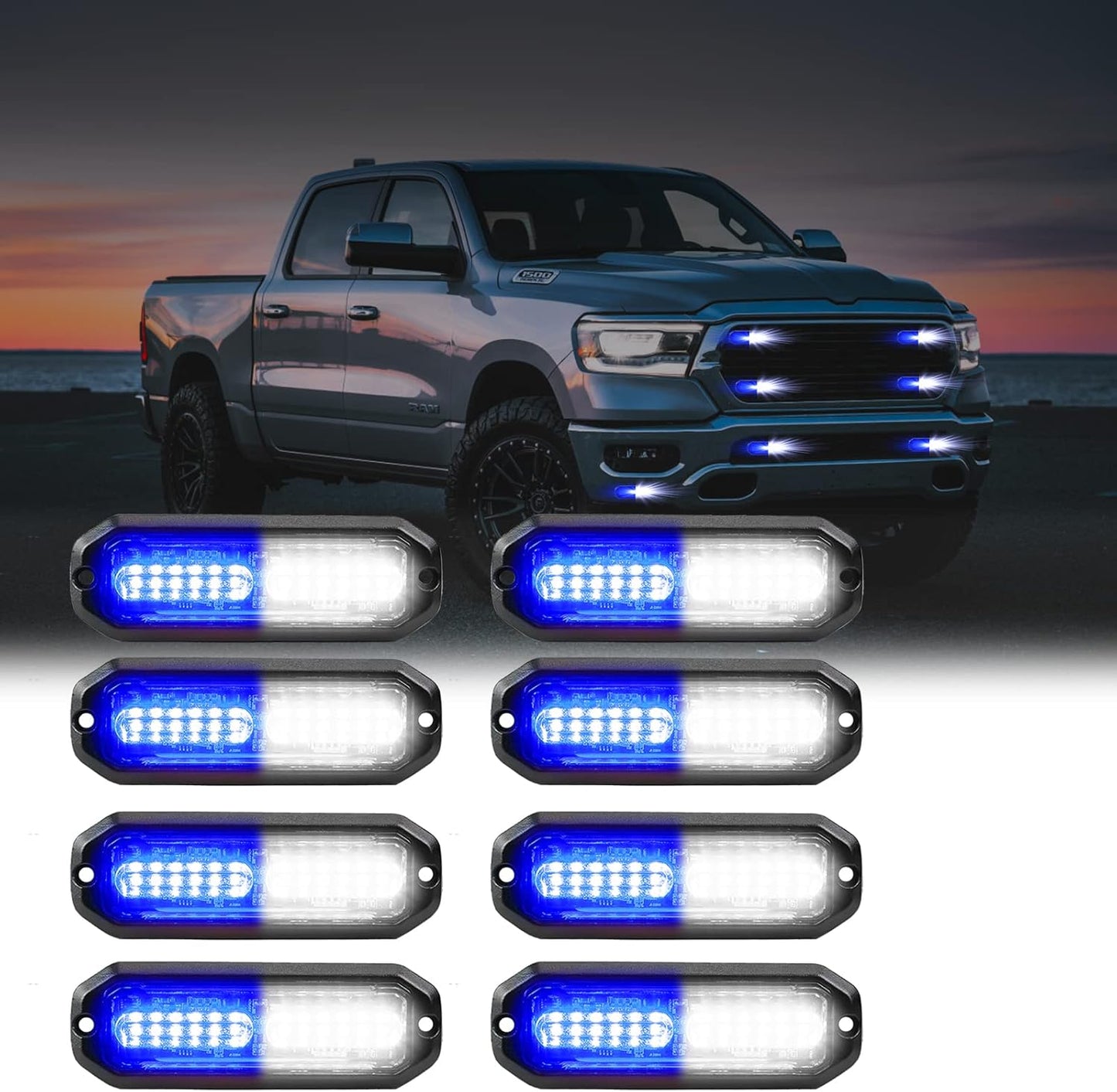 WINECO Ultra Slim LED Emergency Strobe Lights for Vehicles