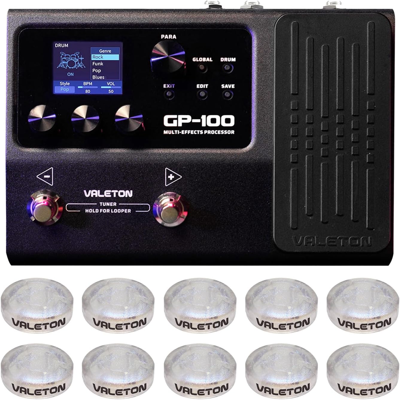 Valeton Multi-Effects Guitar Bass Amp Modeling with Expression Pedal