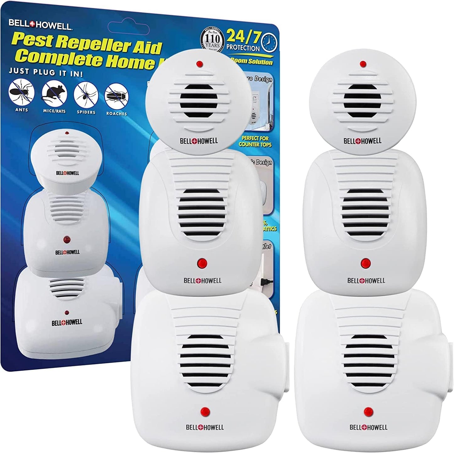 Ultrasonic Pest Repeller Kit 6 Pack for Mice, Bugs, and Rodents