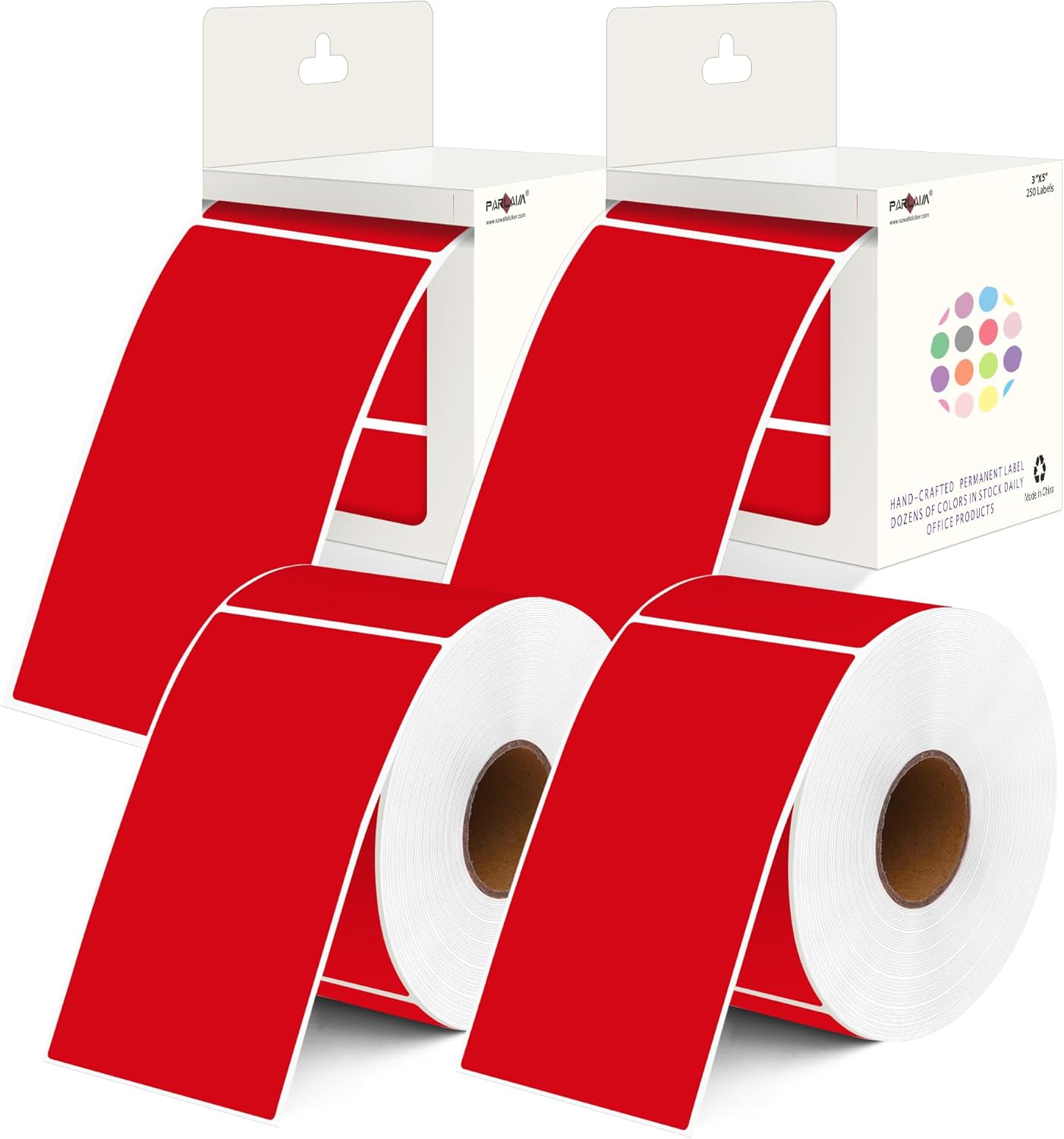 PARLAIM 3x5 inch Rectangle Color Code Stickers for Inventory