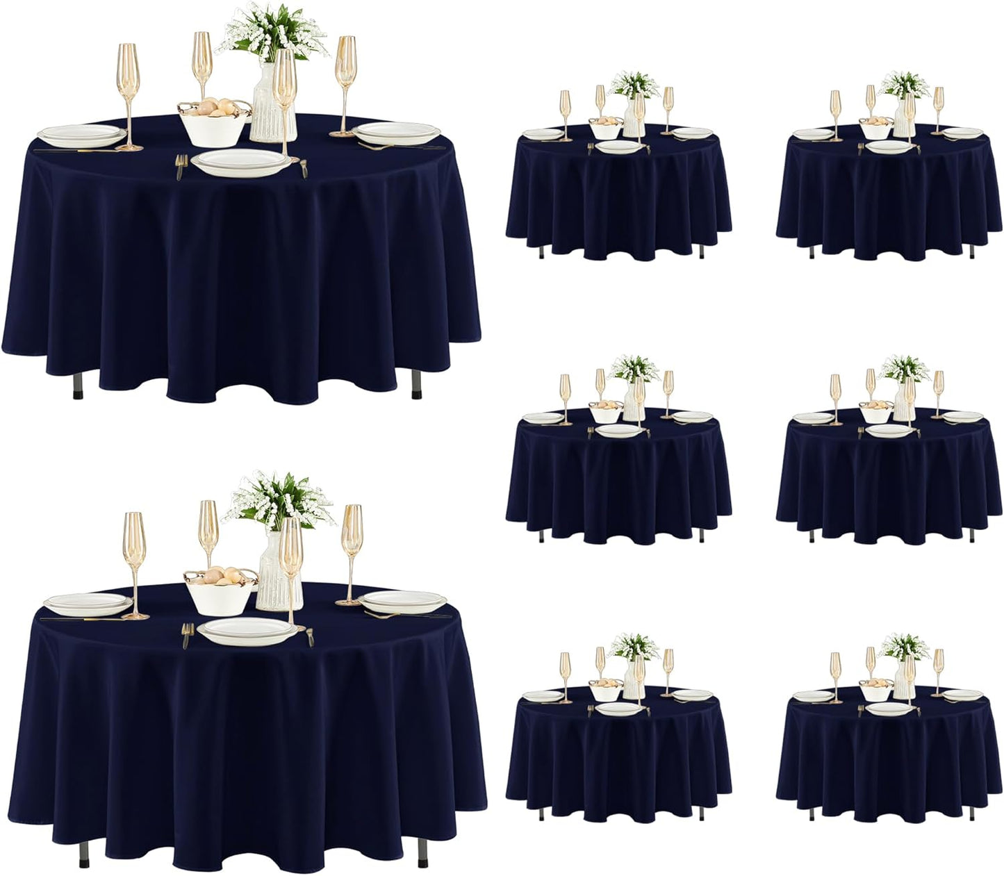 Fitable 8 Pack Round Tablecloths for Elegant Events and Parties