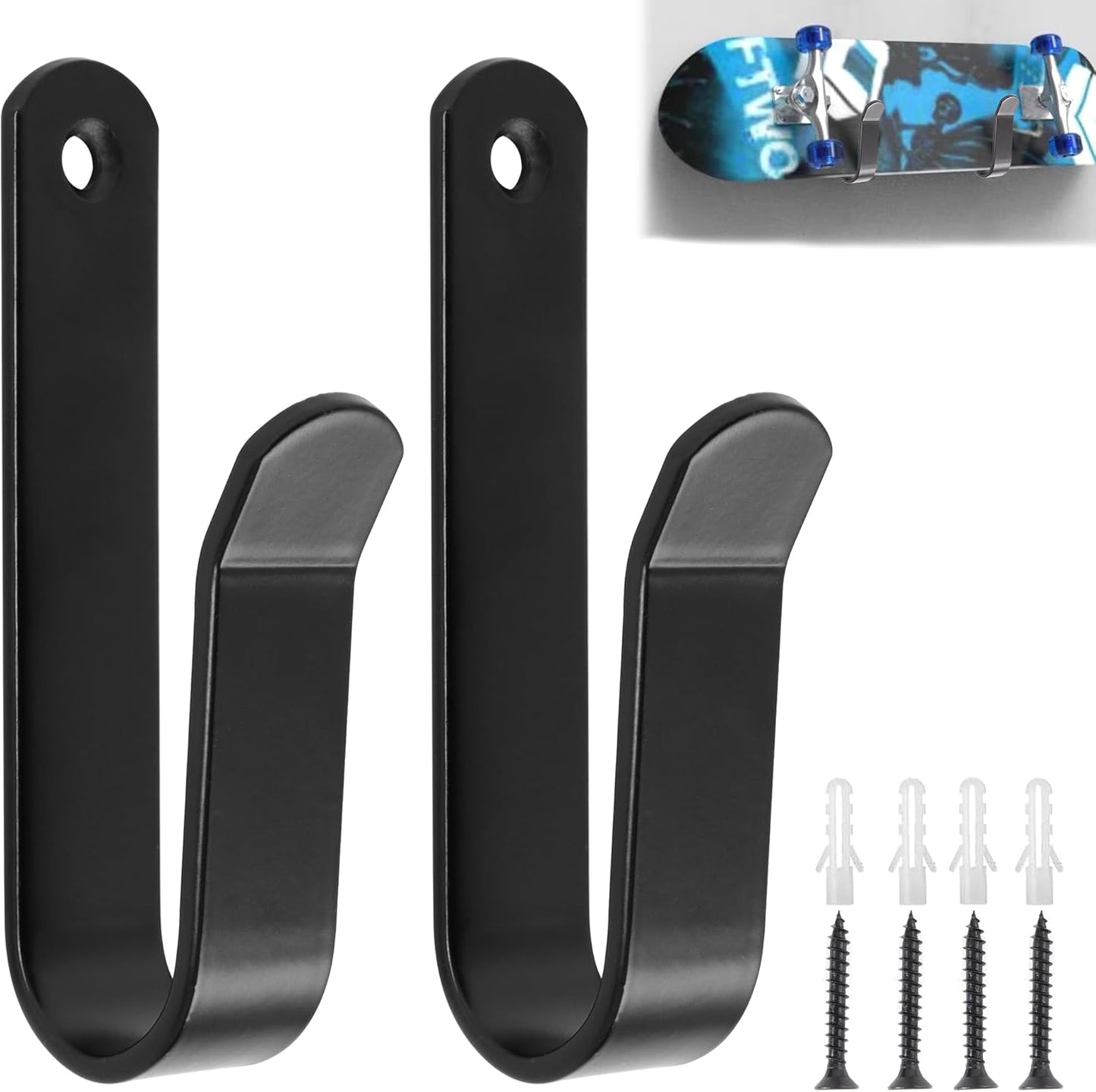 Space-Saving Steel Snowboard Wall Mount Set - AEXHOT