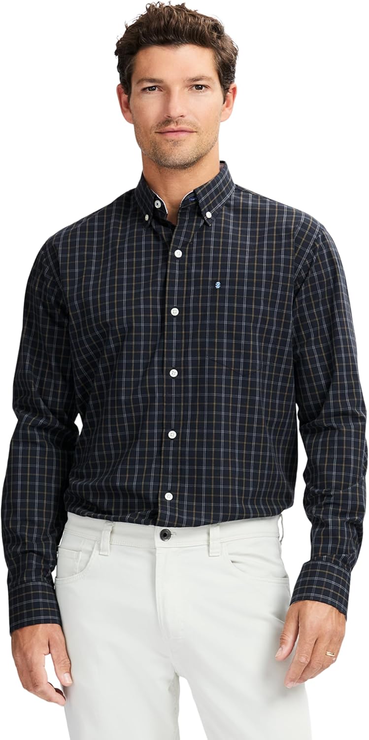 Izod Mens Performance Comfort Long Sleeve Shirt for All Occasions