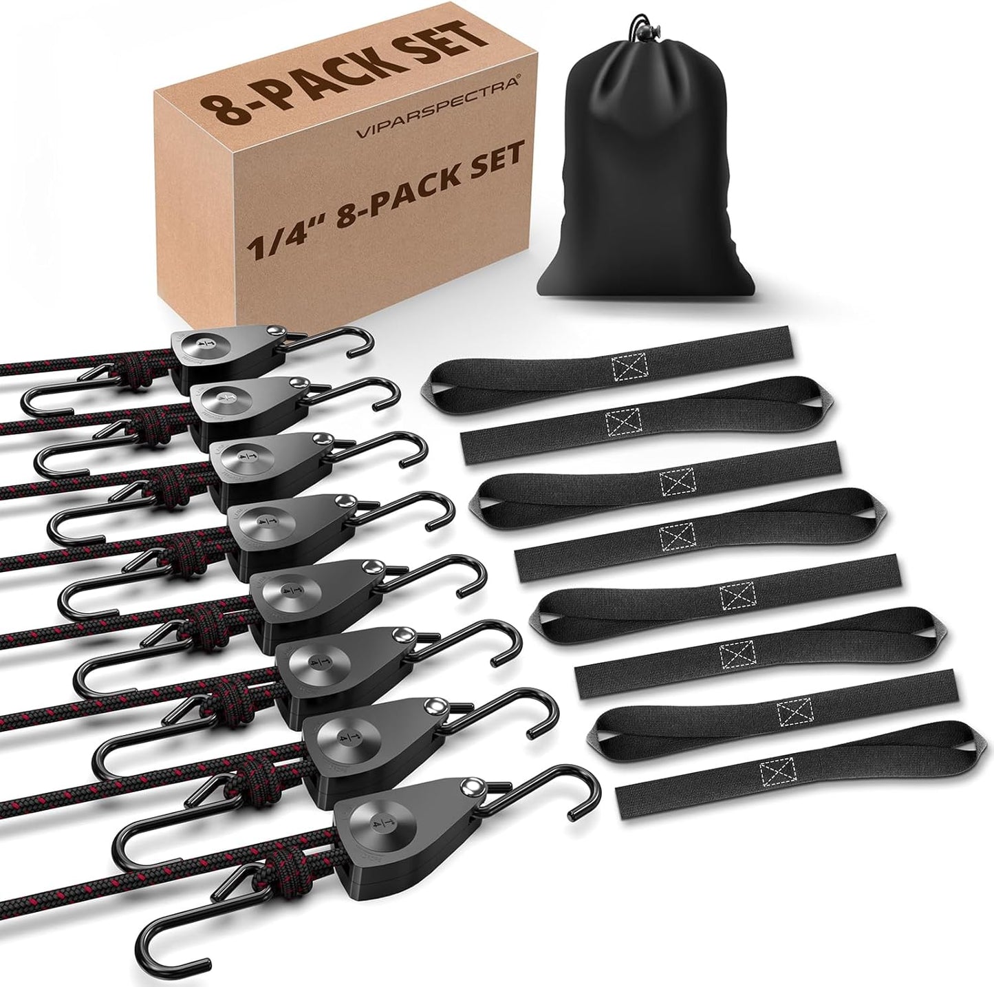 VIPARSPECTRA Ratchet Tie Down Straps for Heavy Duty Use