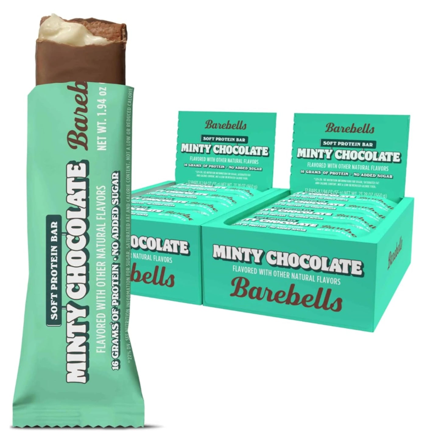 Barebells Soft Protein Bars Minty Chocolate - Delicious Treats