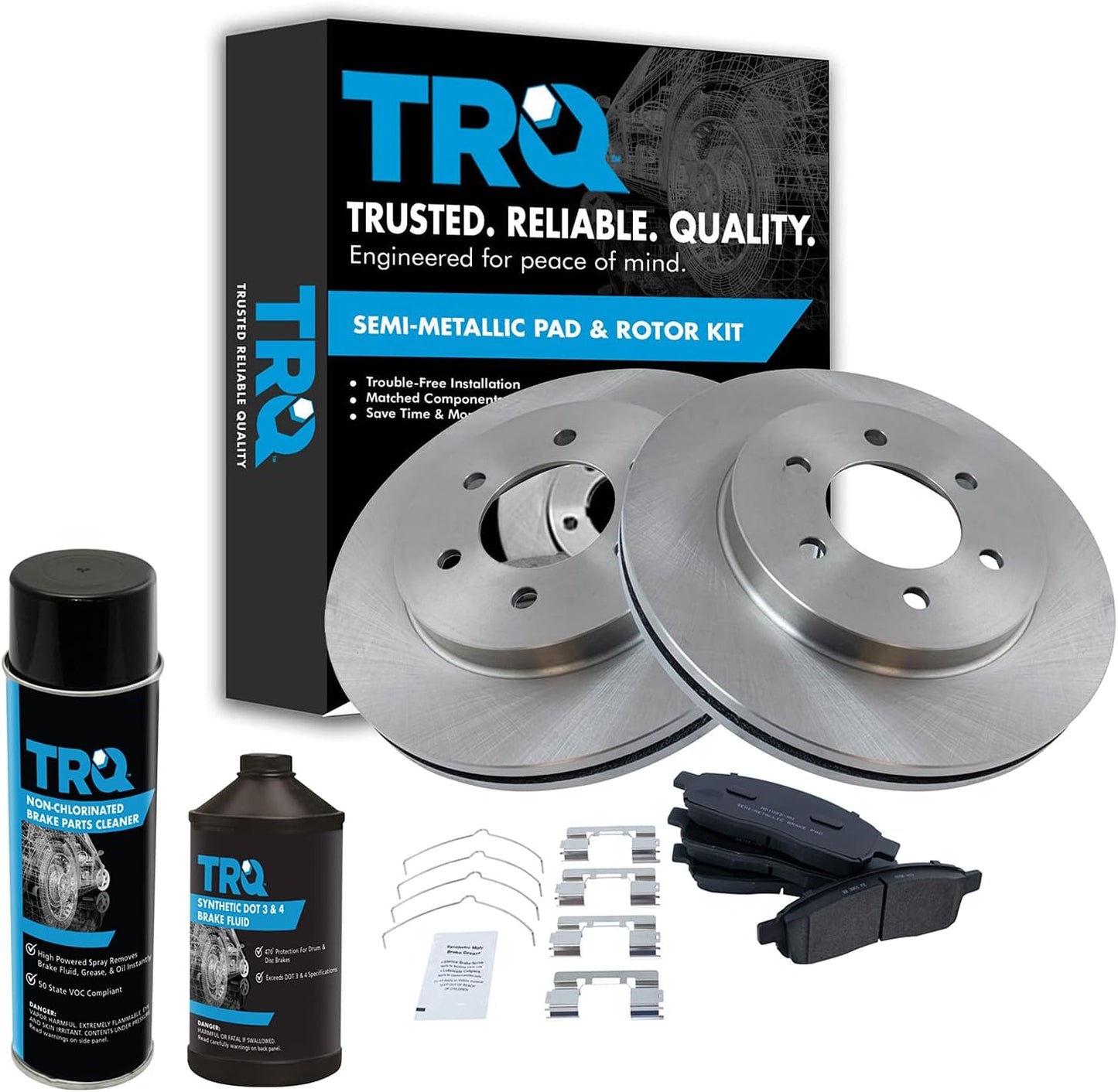 TRQ Front Brake Pad & Rotor Kit for 2004-2008 Ford F-150