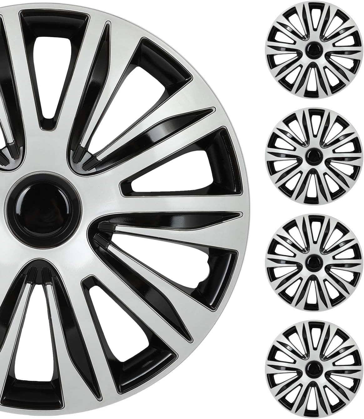 Premium 16 Inch Hubcaps Set of 4 for Universal Vehicle Fit