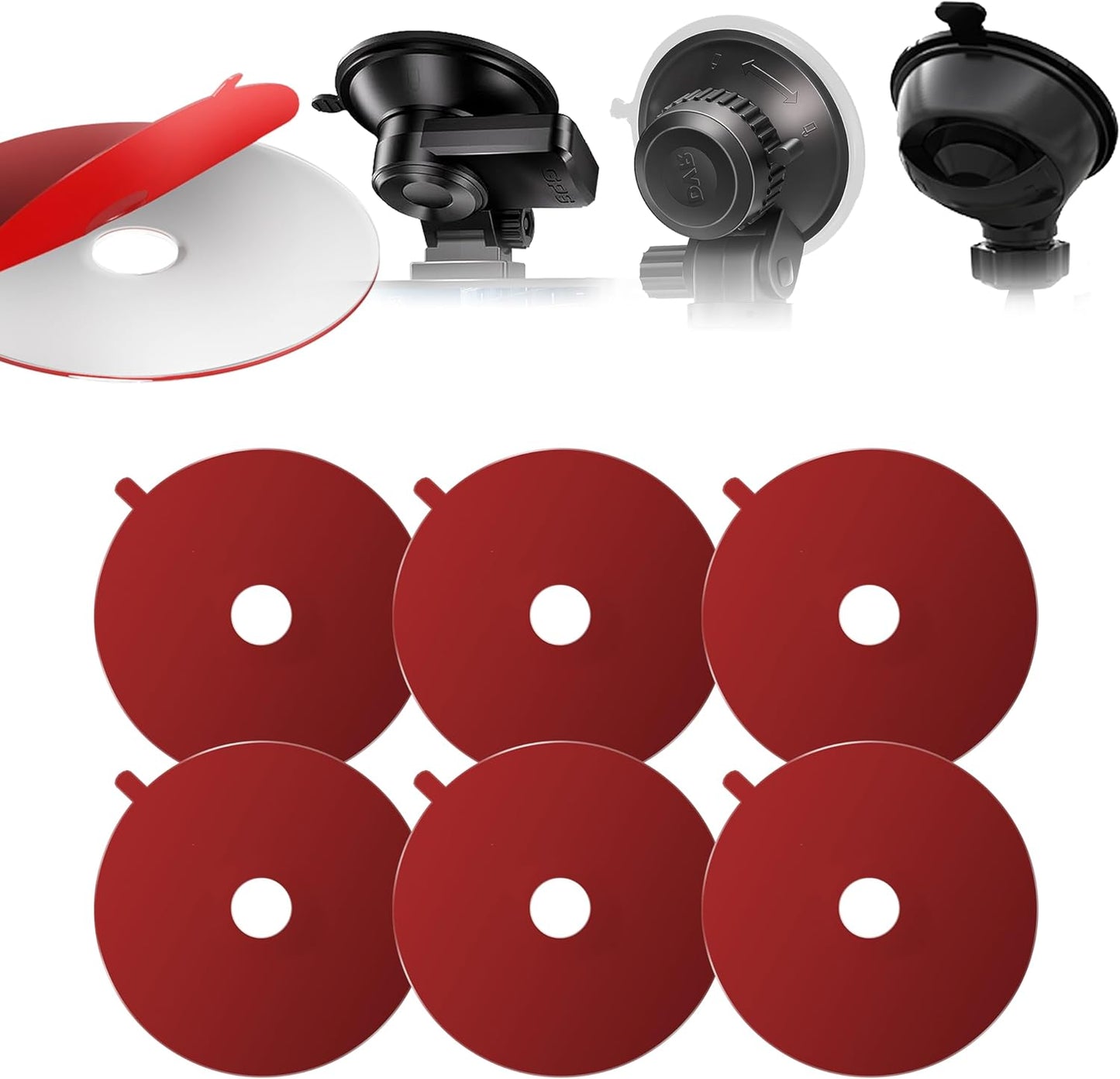 MASIGO Dash Cam Adhesive Pads - Strong Grip, Easy Removal