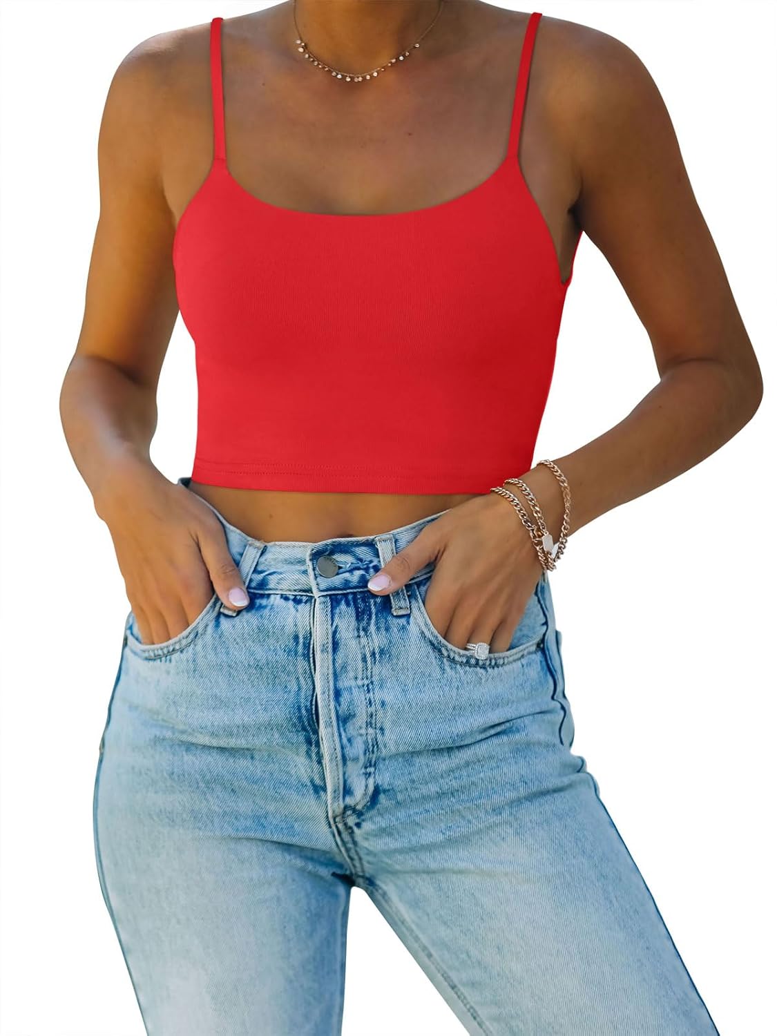 REORIA Seamless Adjustable Camisole Tank