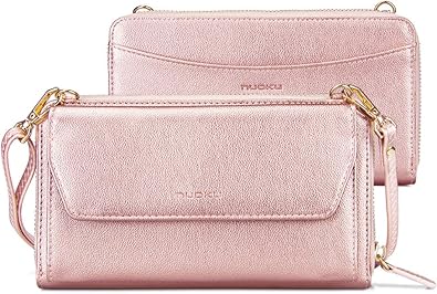 nuoku Womens RFID Wallet Purse Wristlet Crossbody Clutch Review