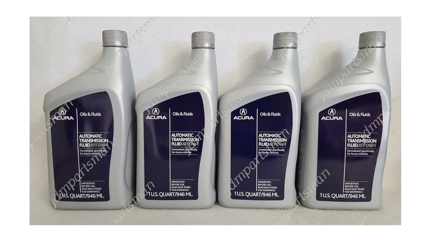 Genuine ATF DW-1 Transmission Fluid Pack of 4 for Acura Vehicles