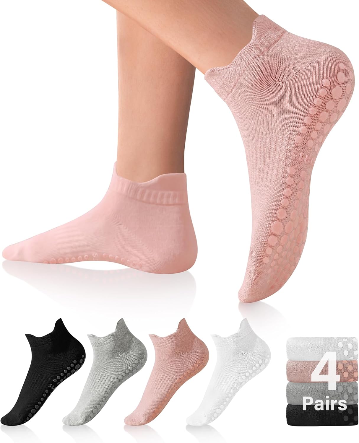 DIBAOLONG Grip Pilates Socks - Non-Slip Comfort