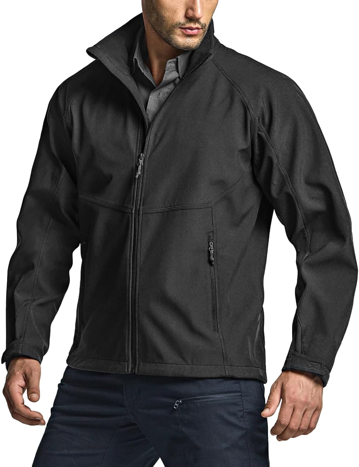 CQR Men's Tactical Softshell Jacket for Cold Weather Activities