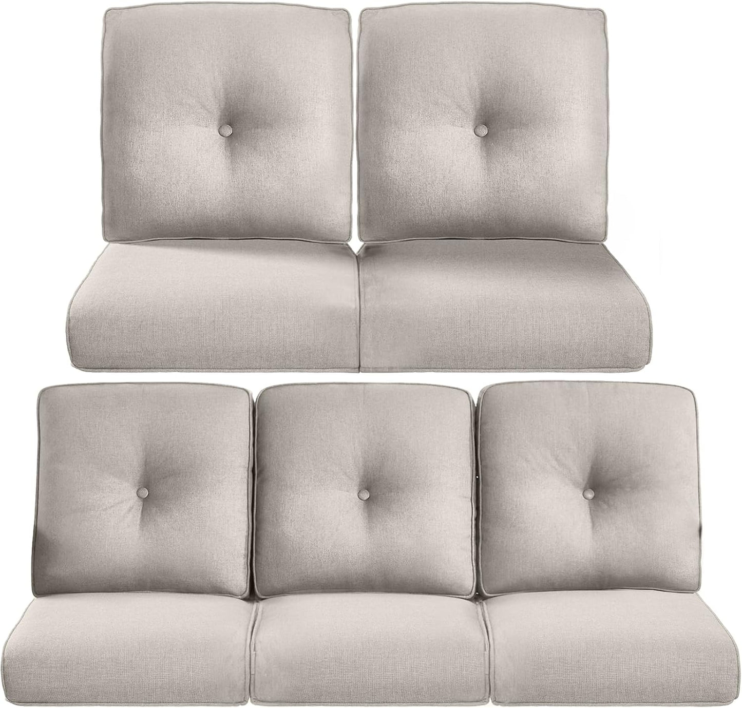 Pop 22x25 Outdoor Cushions for Patio - 5 Piece Set in Beige