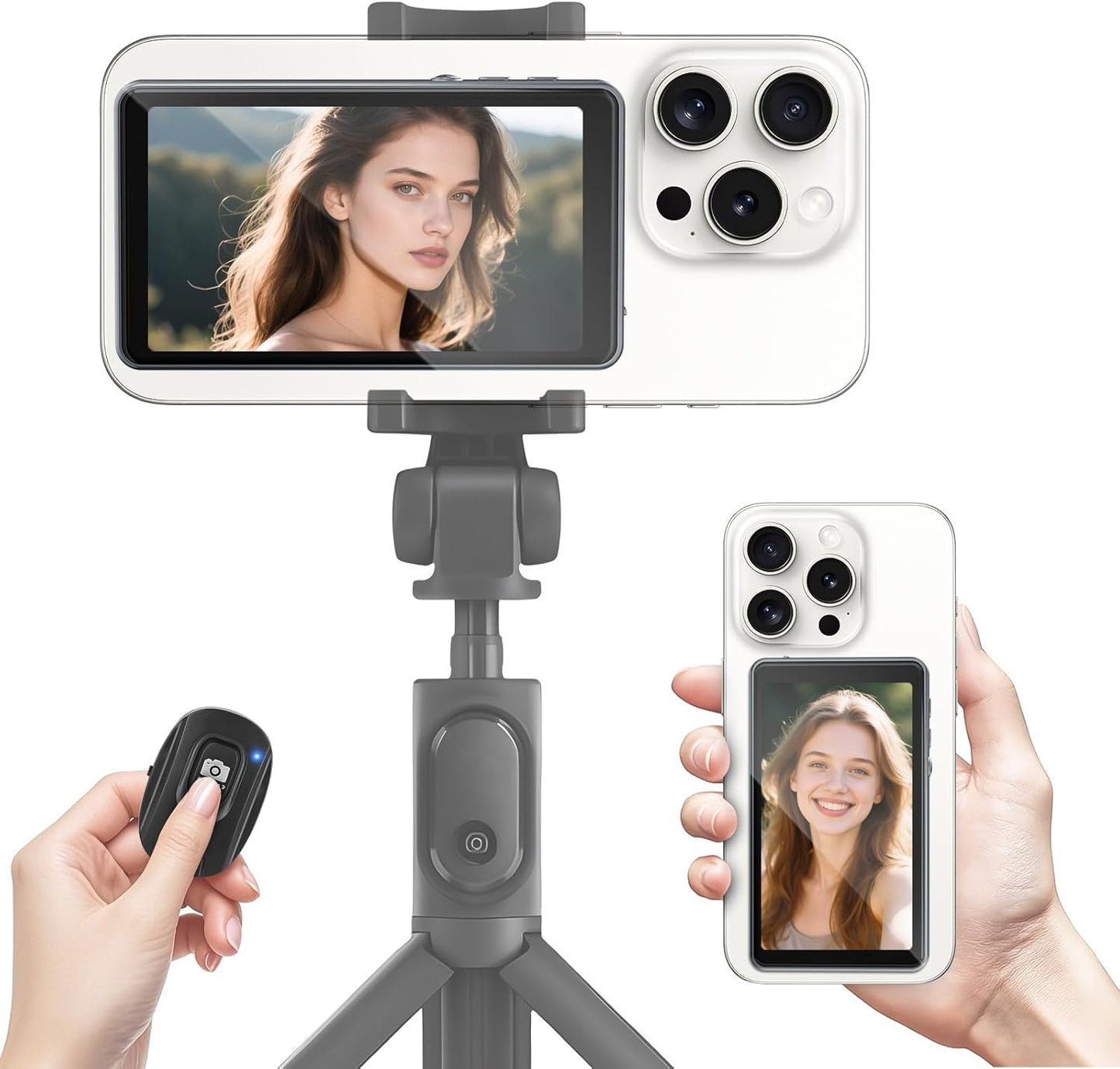 Wireless Selfie Monitor Screen for iPhone & Android Users