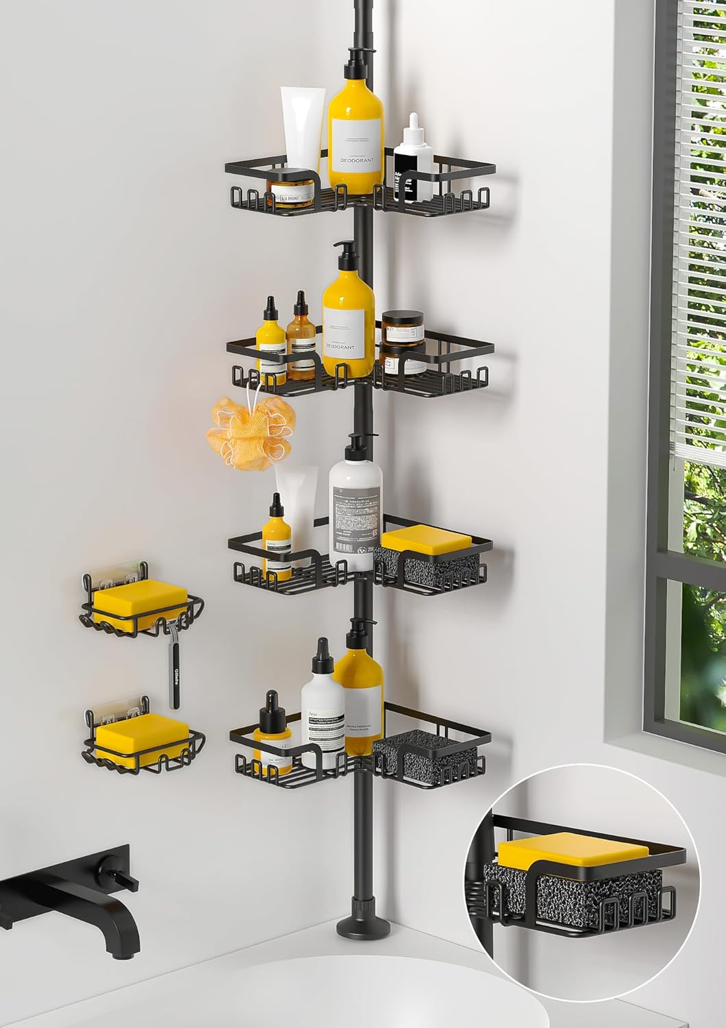 Shower Soap Holder and Corner Caddy for Efficient Storage