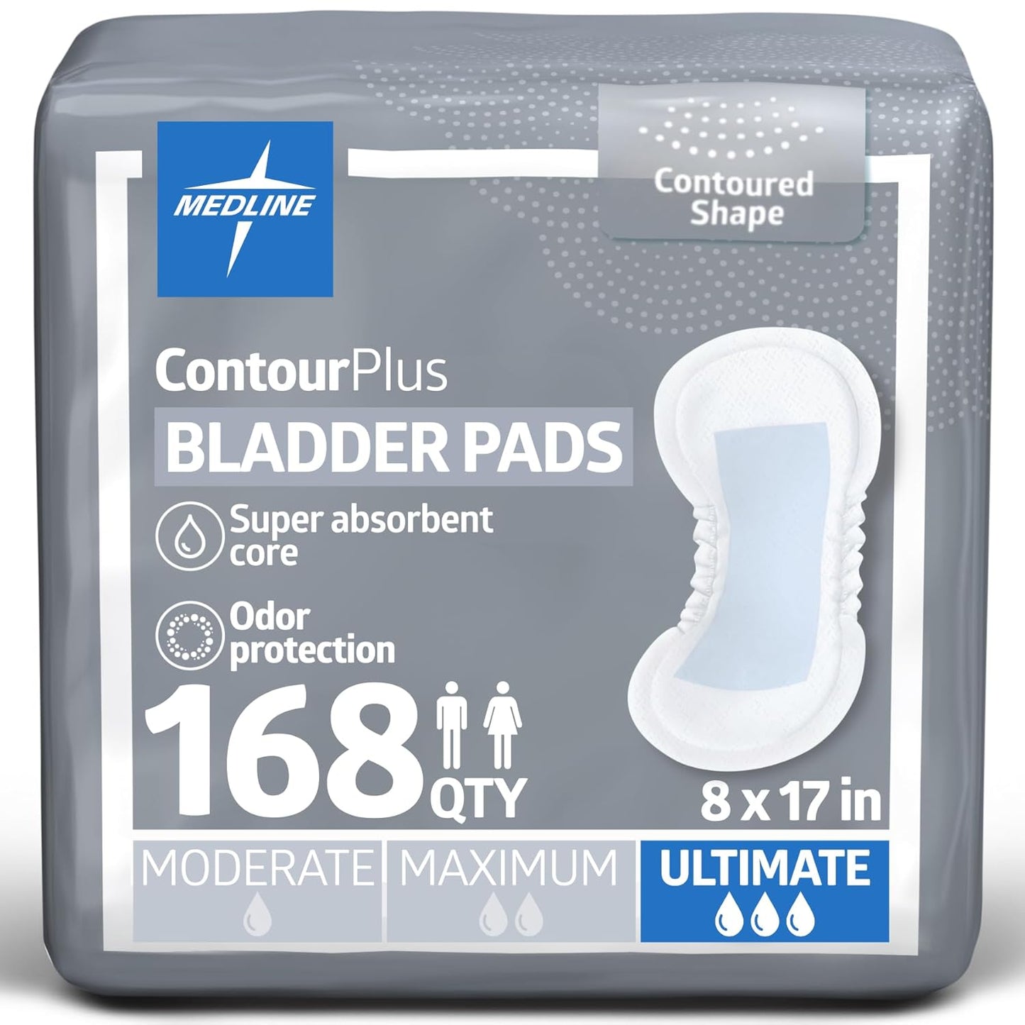 Medline ContourPlus Bladder Pads for Ultimate Absorbency Needs