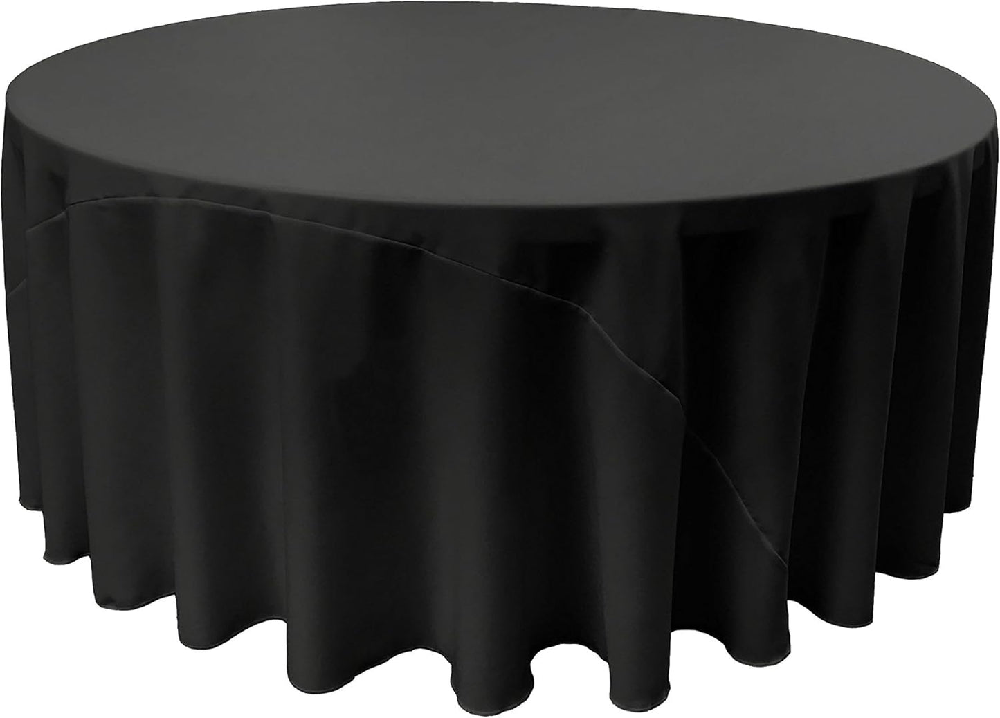LA Linen Polyester Poplin Washable Round Tablecloth 132