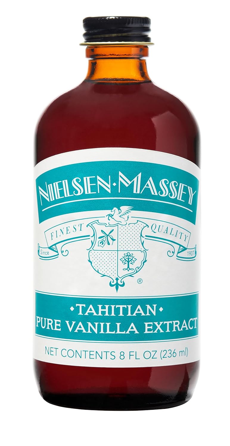 Tahitian Pure Vanilla Extract for Baking and Cooking, 8 Ounce