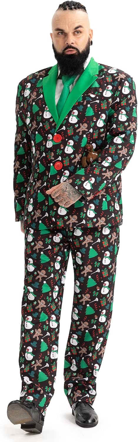 Men's Christmas Party Suit Funny Costume for Festive Fun
