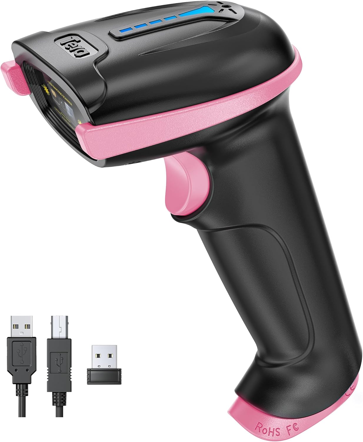 Tera Wireless Barcode Scanner 2-in-1 with Long Range and Grip