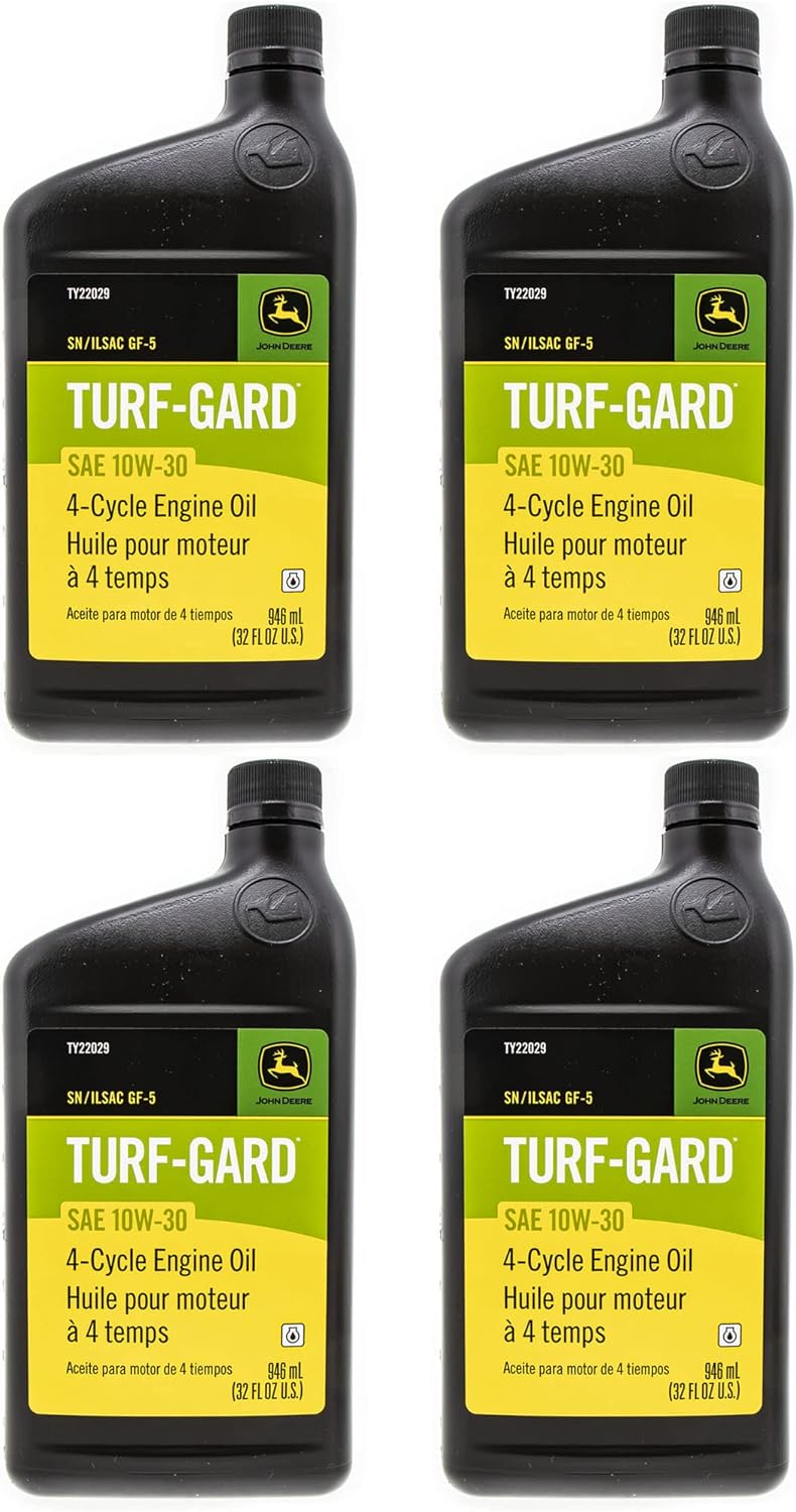 John Deere TURF-GARD 10W-30 Oil for Lawn Equipment - 4 Pack