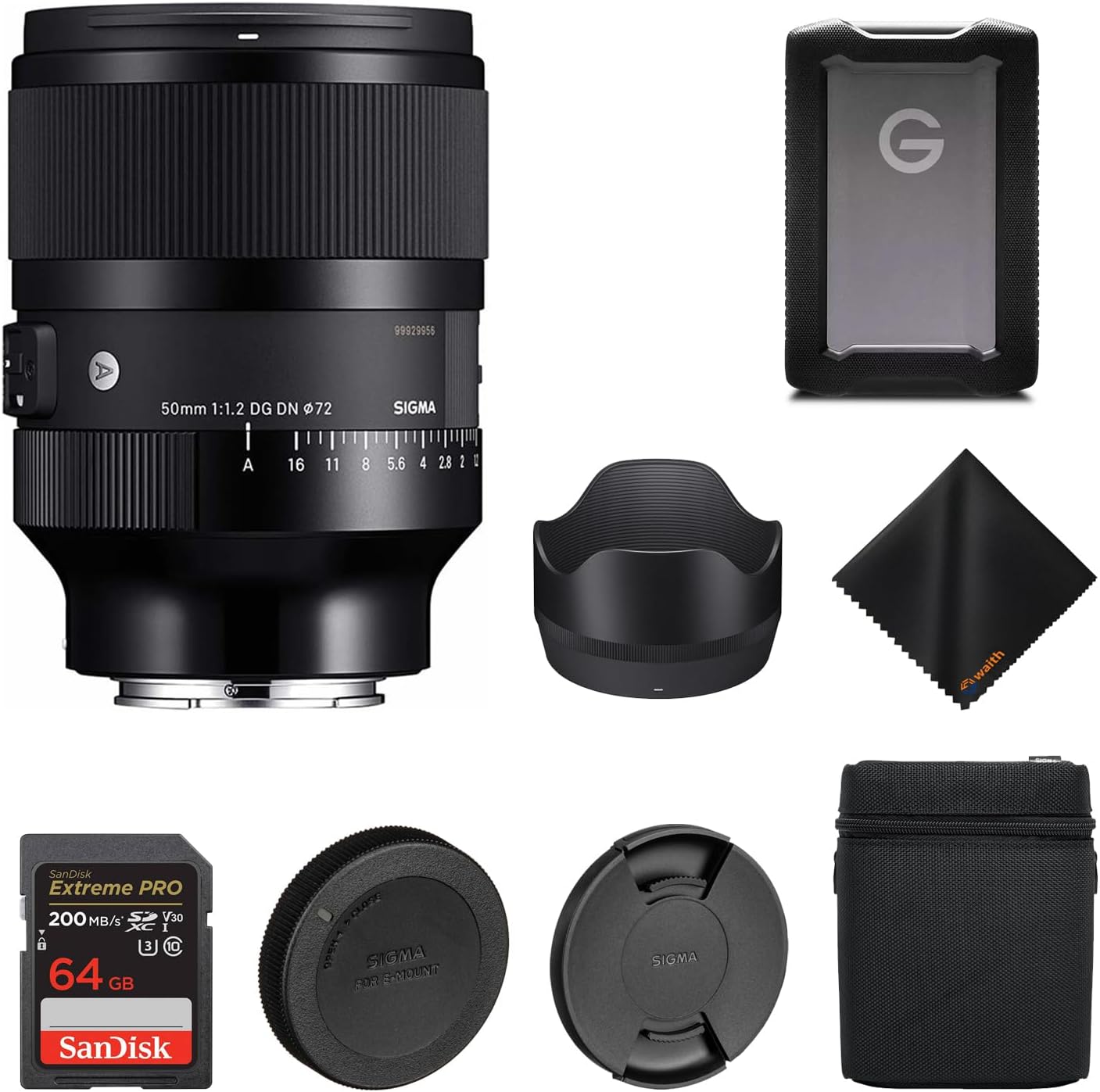 Sigma 50mm f1.2 DG DN Lens for Sony E + Bonus Bundle