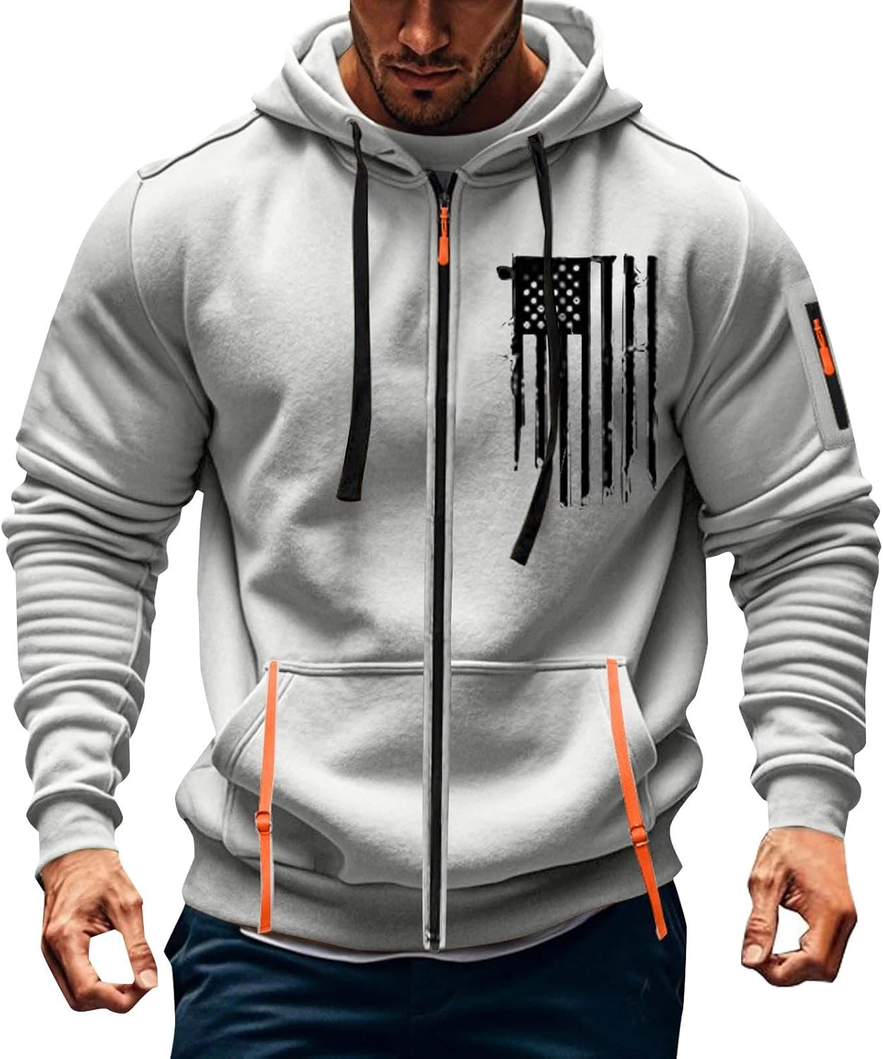 Men's Tactical Zip Hoodie - Lightweight & Multi-Pocketed