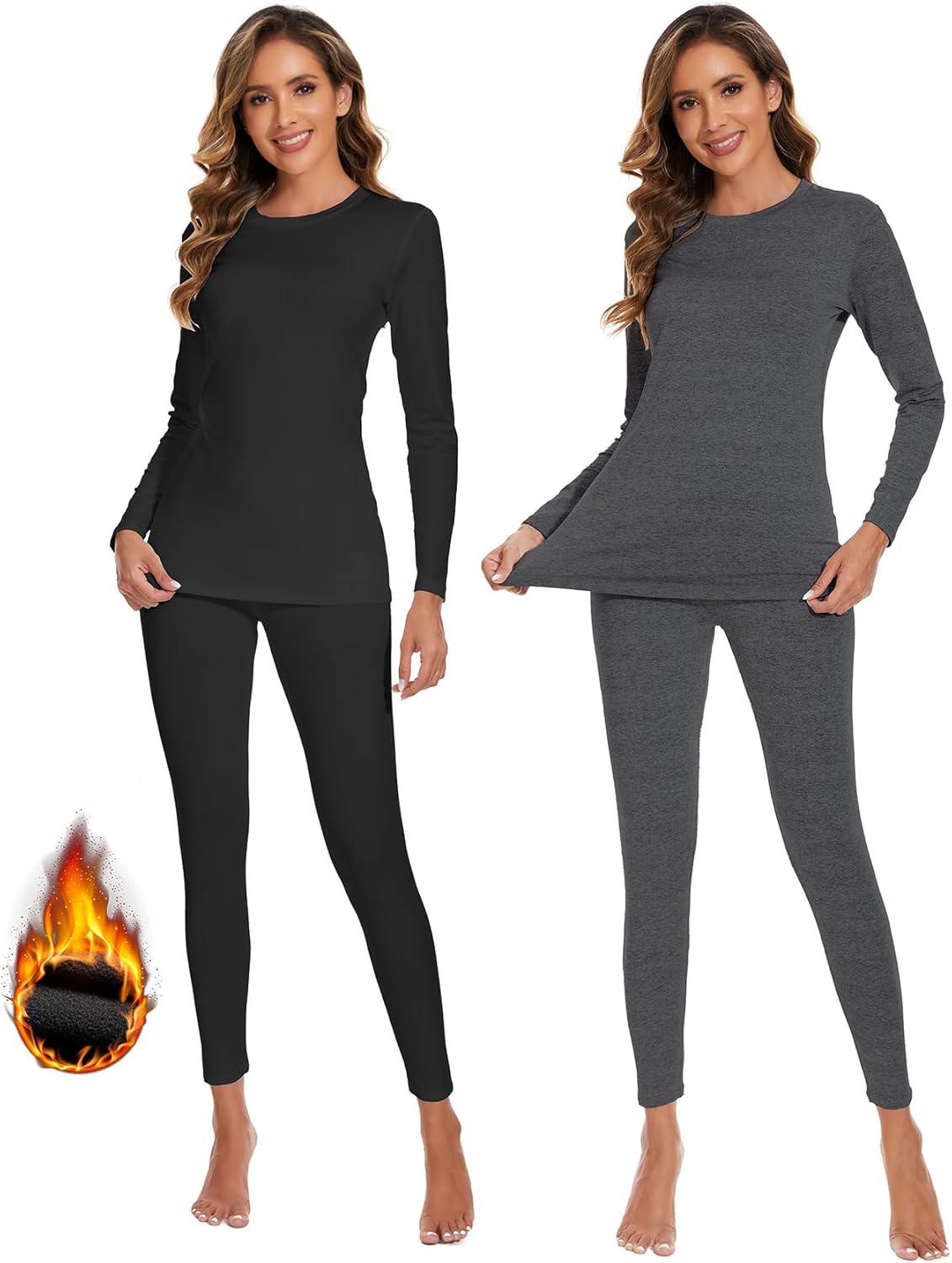 YADIFEN Women Thermal Underwear Set for Cold Weather Comfort