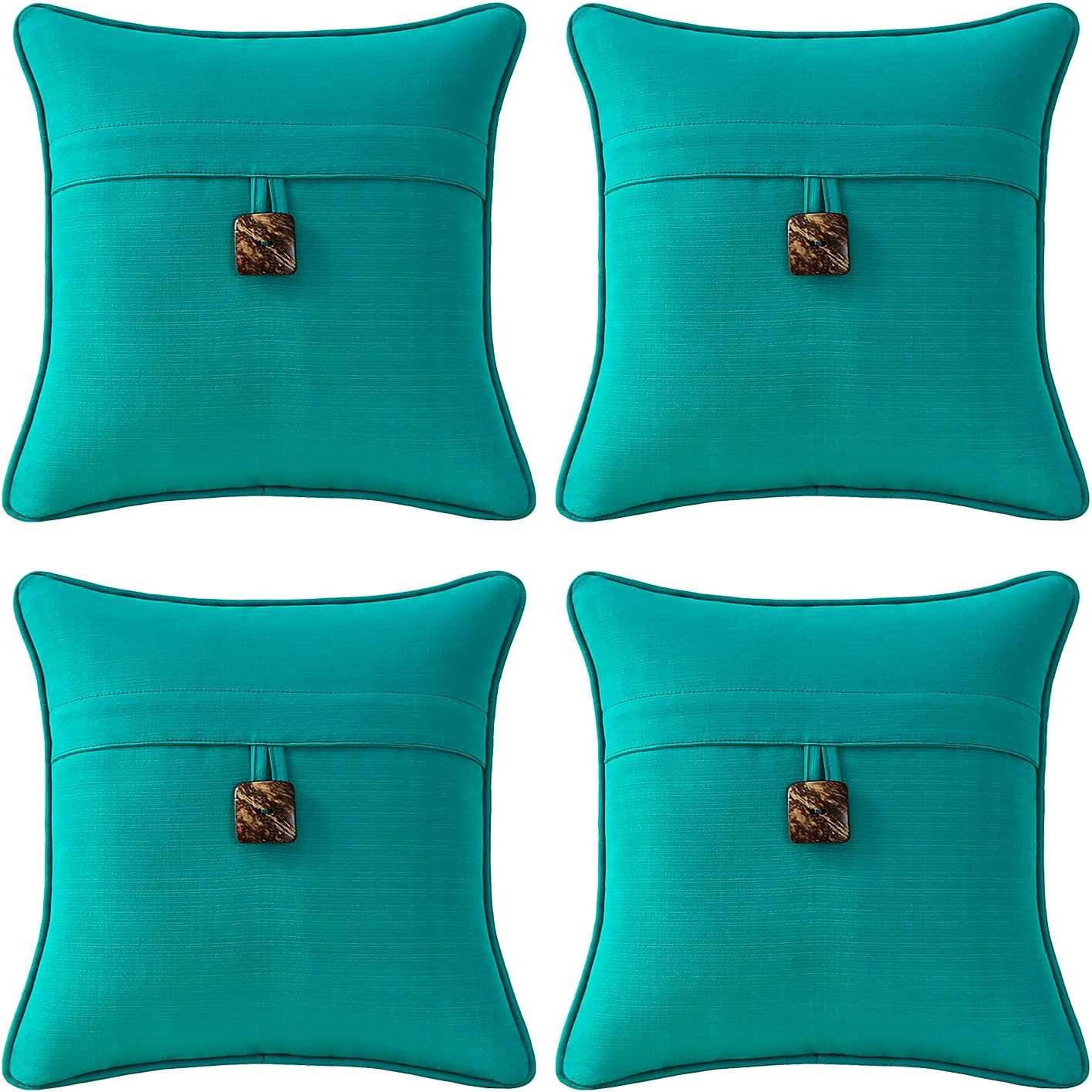 Outdoor Decorative Pillows with Coconut Button for Patio Sofa